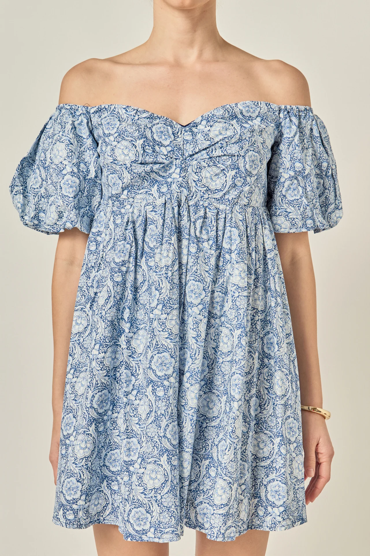 Floral Off the Shoulder Mini Dress - Image 2