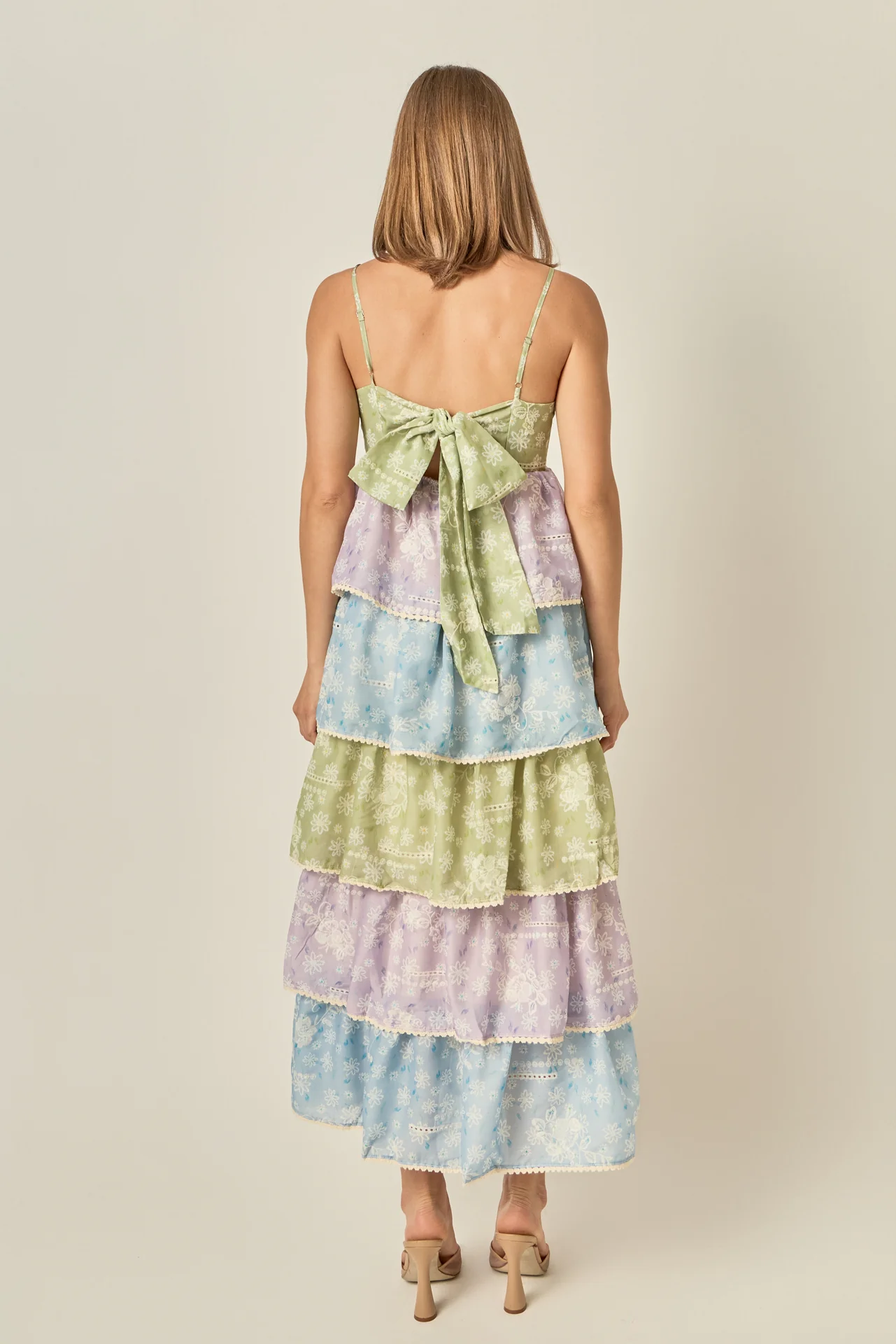 Floral Print Maxi Tiered Dress - Image 4