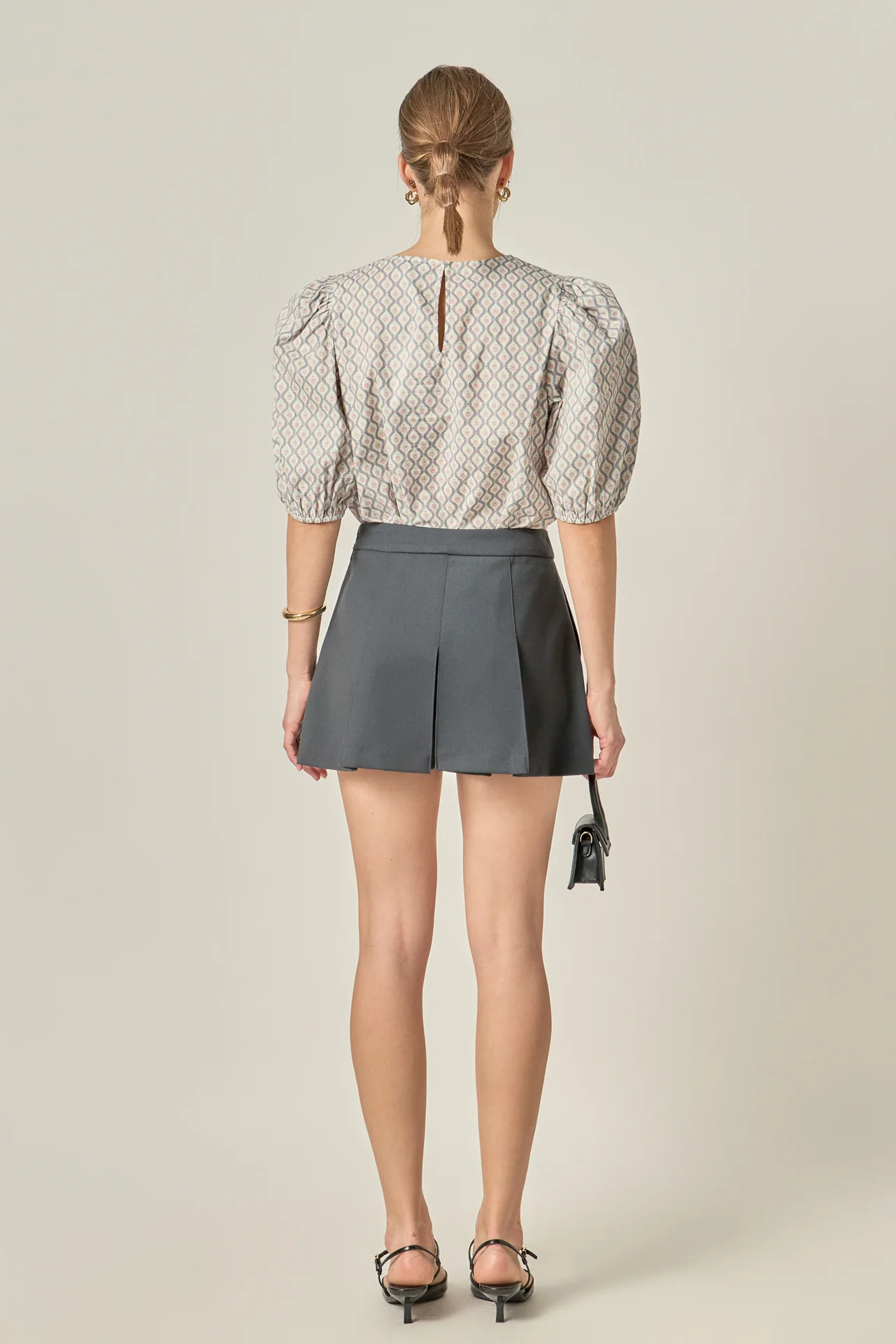 Floral Print Puff Sleeve Top - Image 4