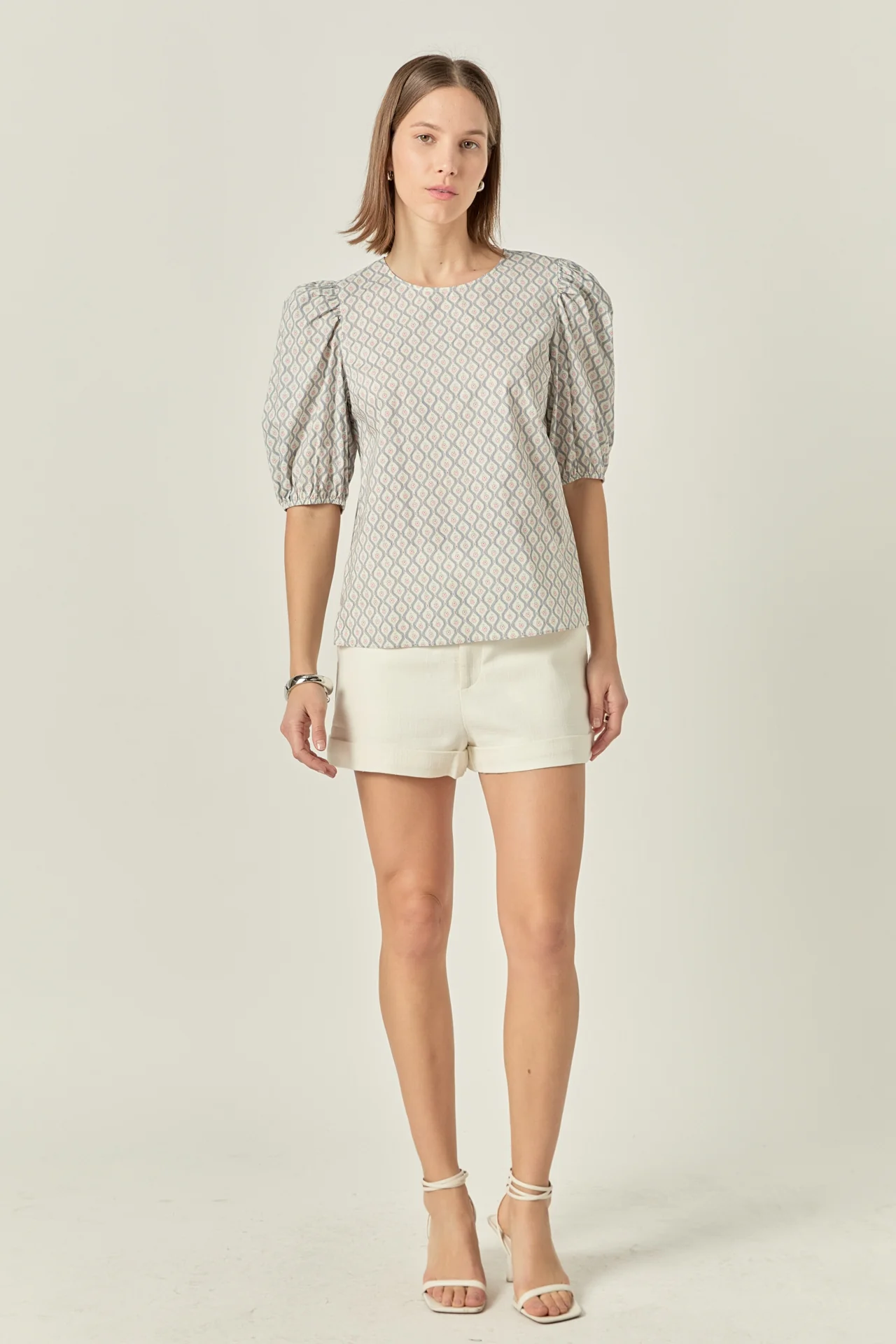 Floral Print Puff Sleeve Top - Image 6