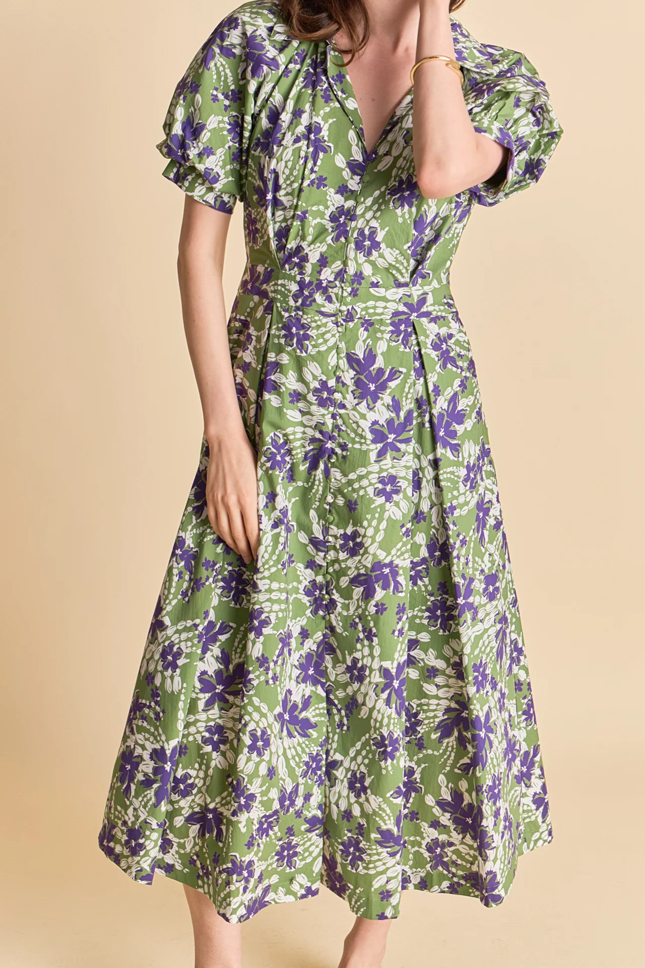 Floral Printed Midi Dress - Image 2