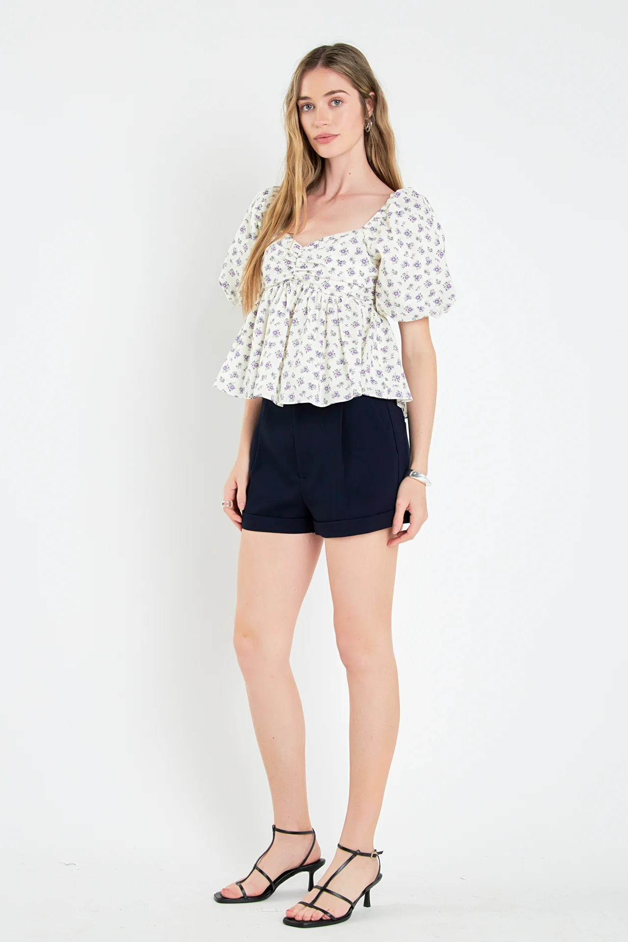 Floral Puff Sleeve Top - Image 3