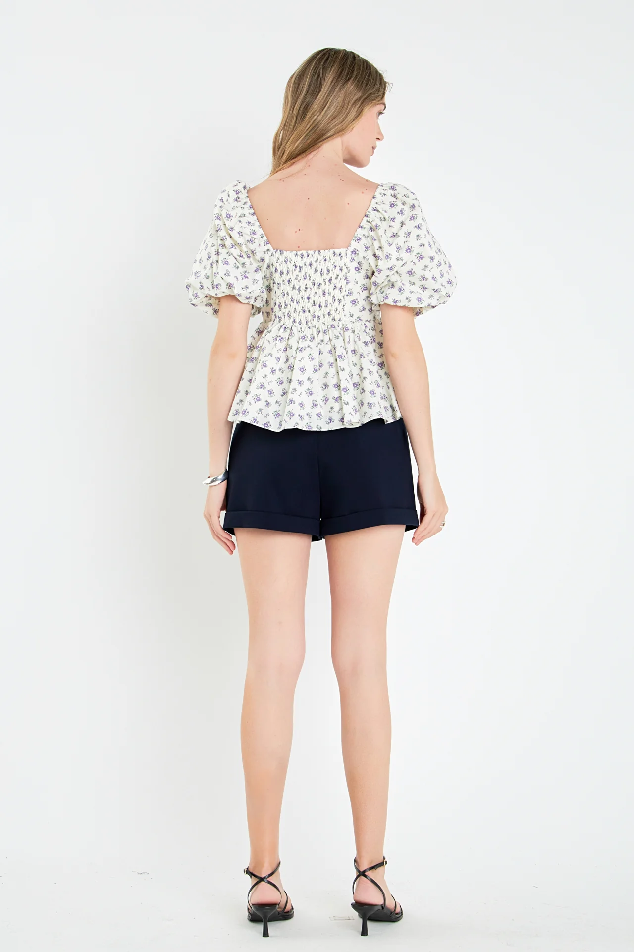 Floral Puff Sleeve Top - Image 4