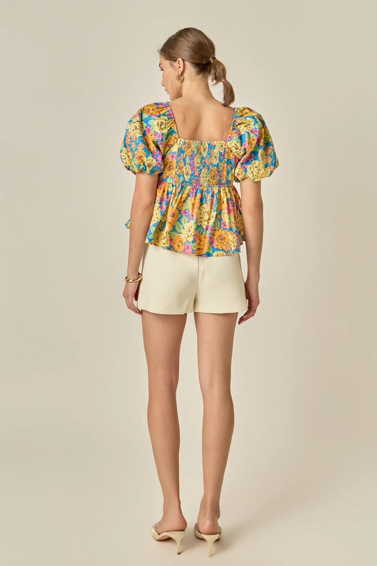 Floral Puff Sleeve Top - Image 5
