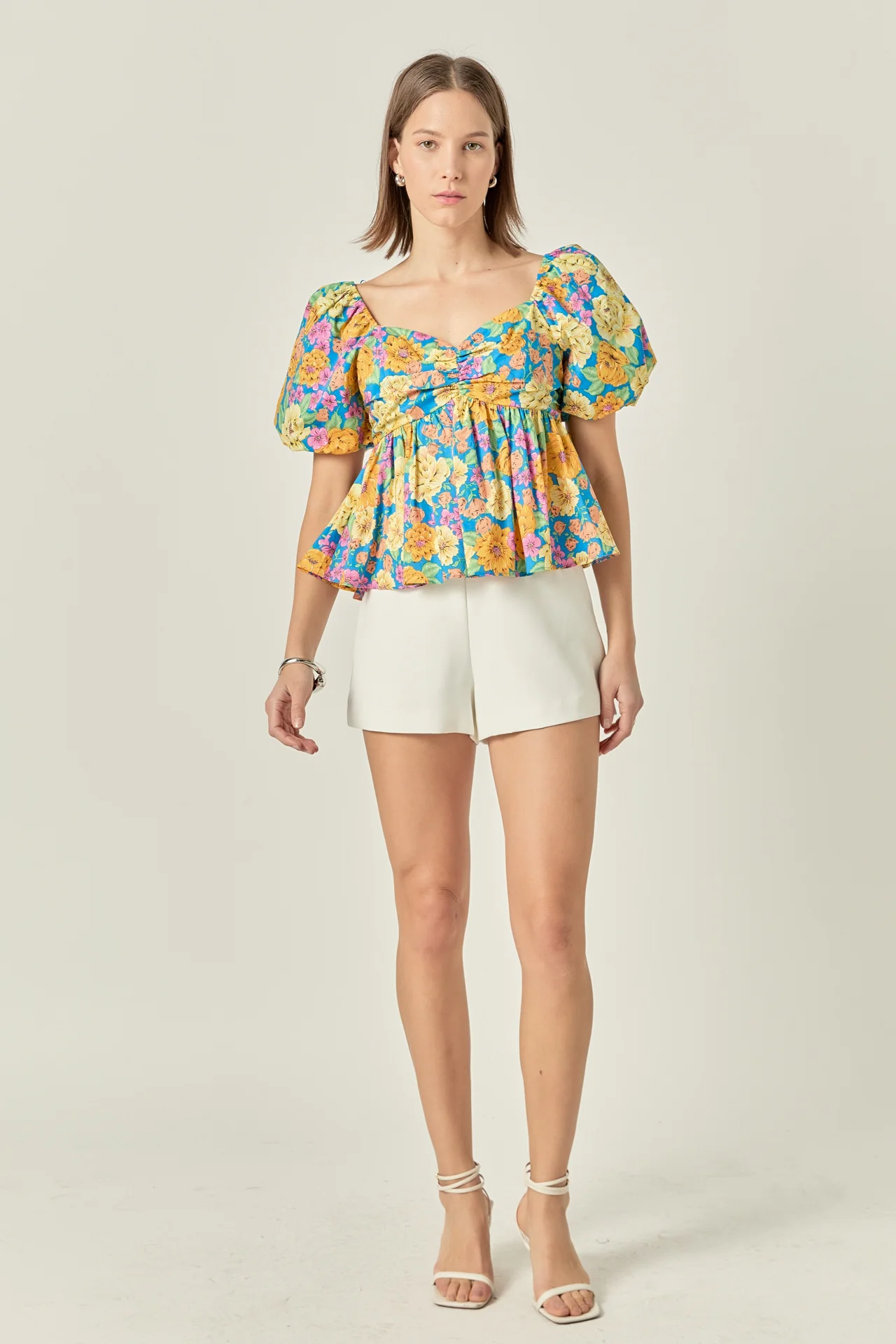 Floral Puff Sleeve Top - Image 7