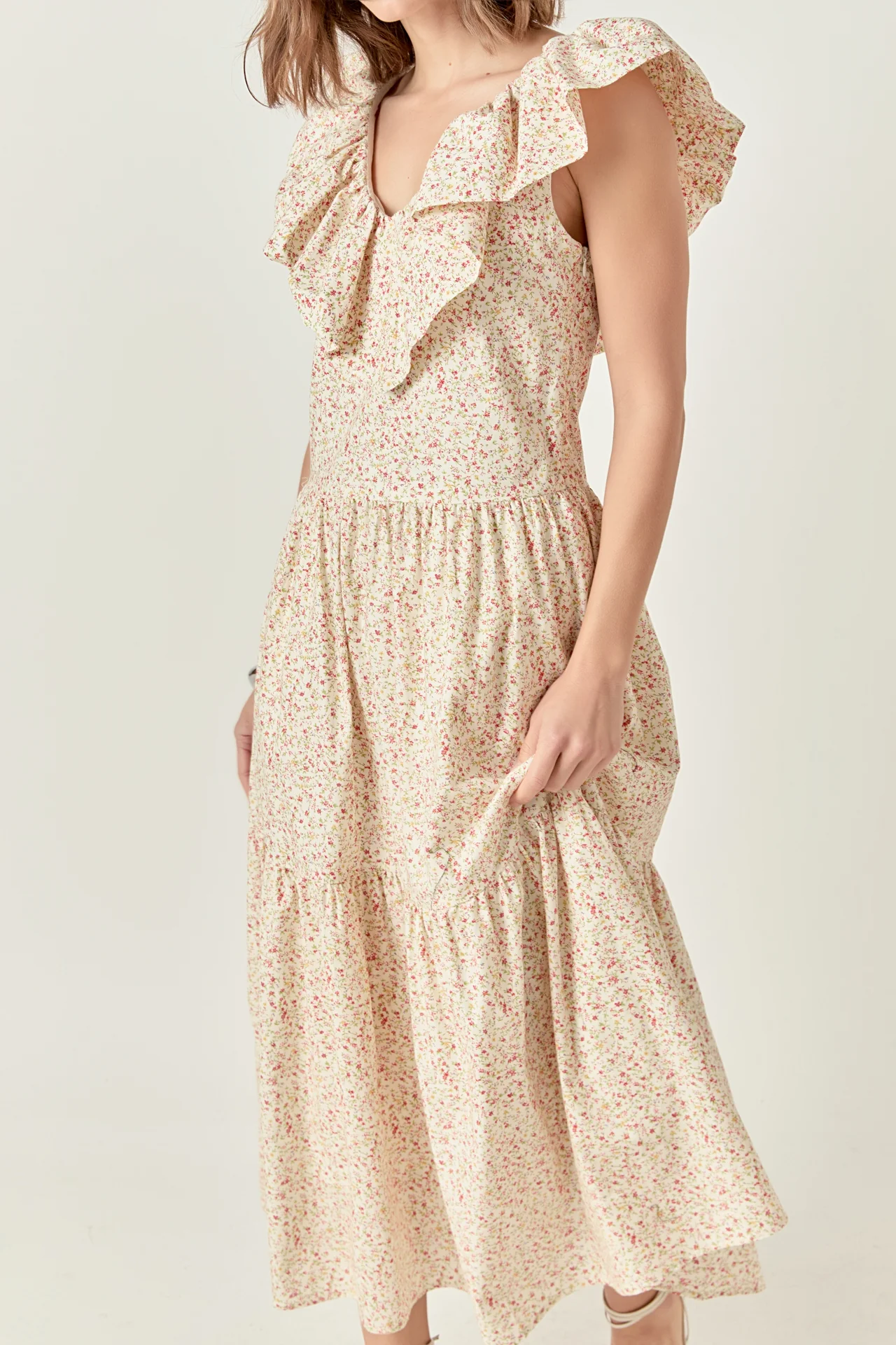 Floral Ruffled Midi Dress - Image 2