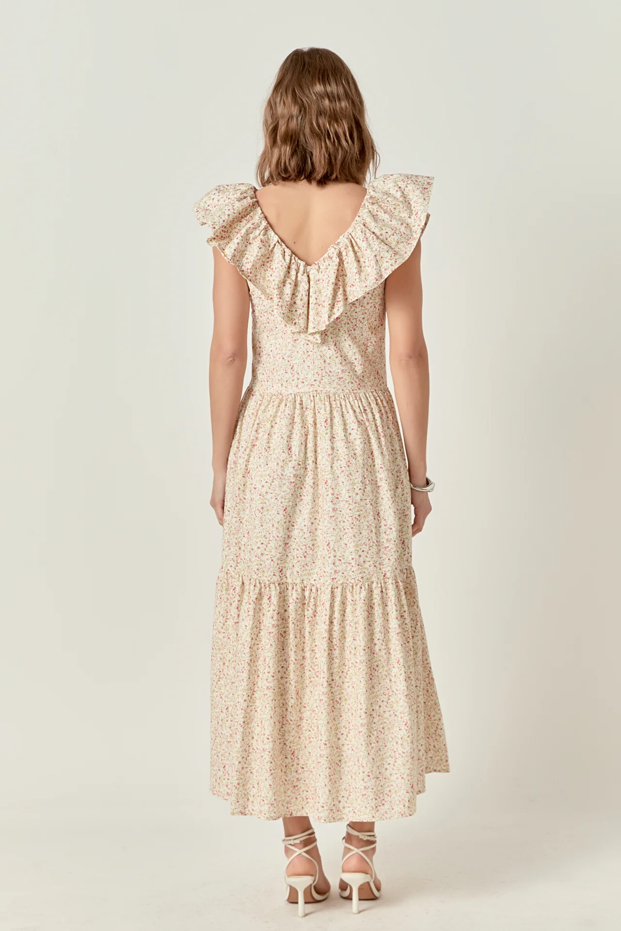 Floral Ruffled Midi Dress - Image 3