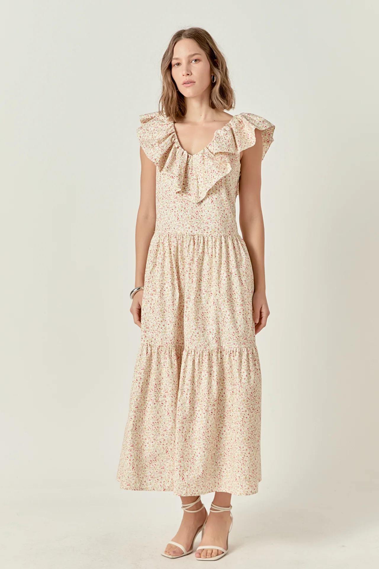 Floral Ruffled Midi Dress - Image 4