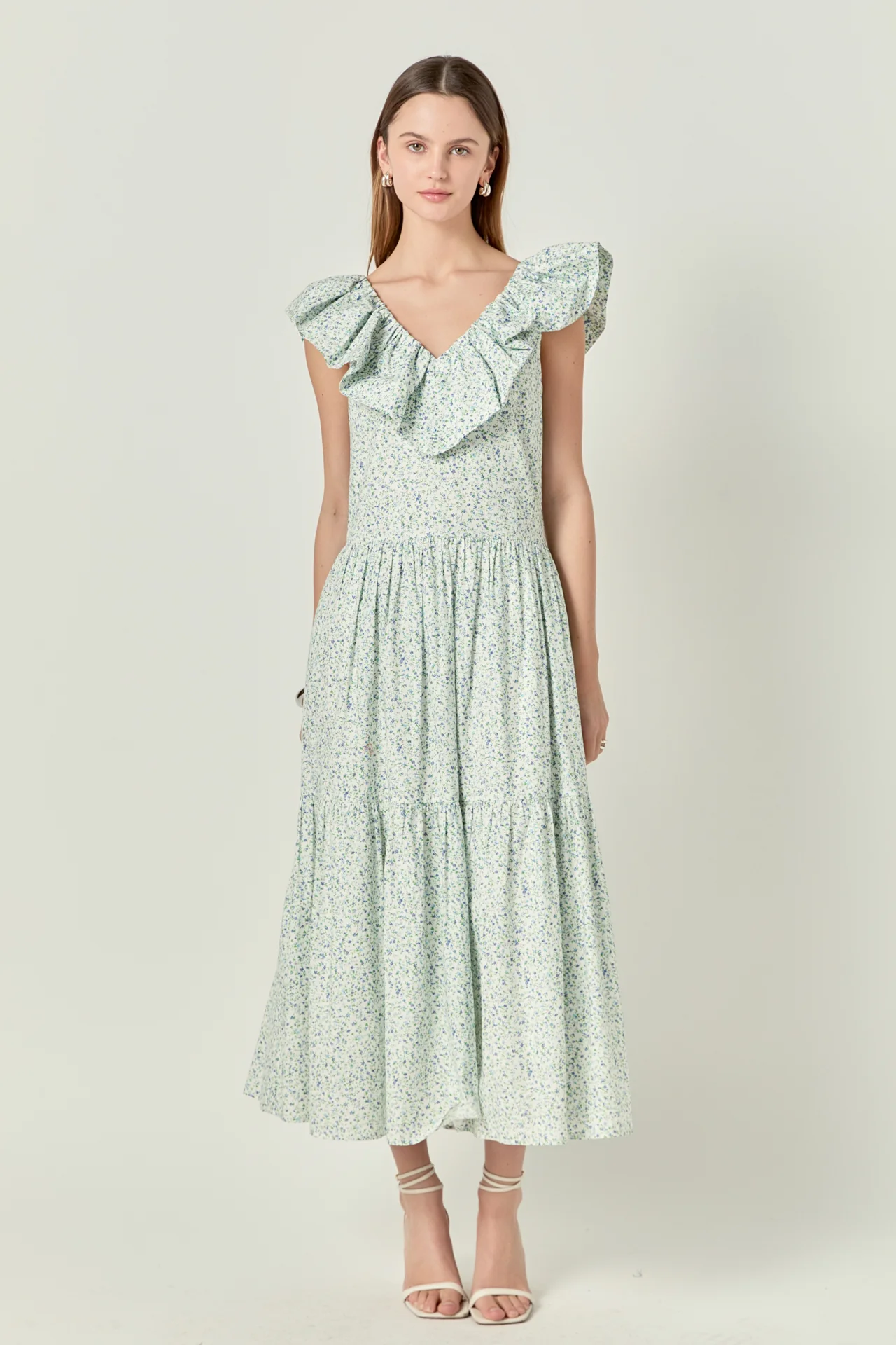 Floral Ruffled Midi Dress - Image 6