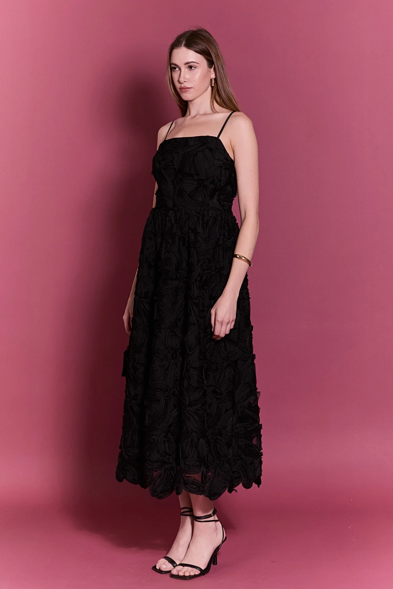 Flower Embellished Midi Dress - Image 3