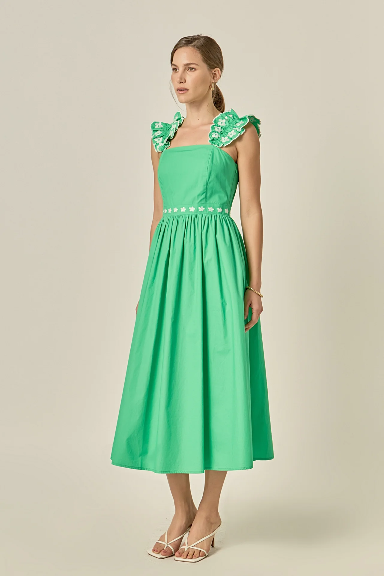Petal Ruffle Midi Dress - Image 4