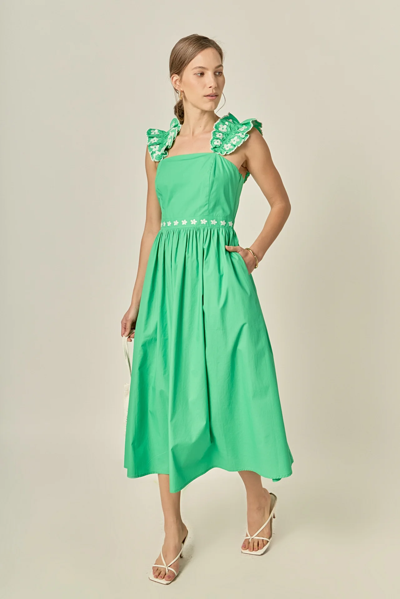 Petal Ruffle Midi Dress - Image 6
