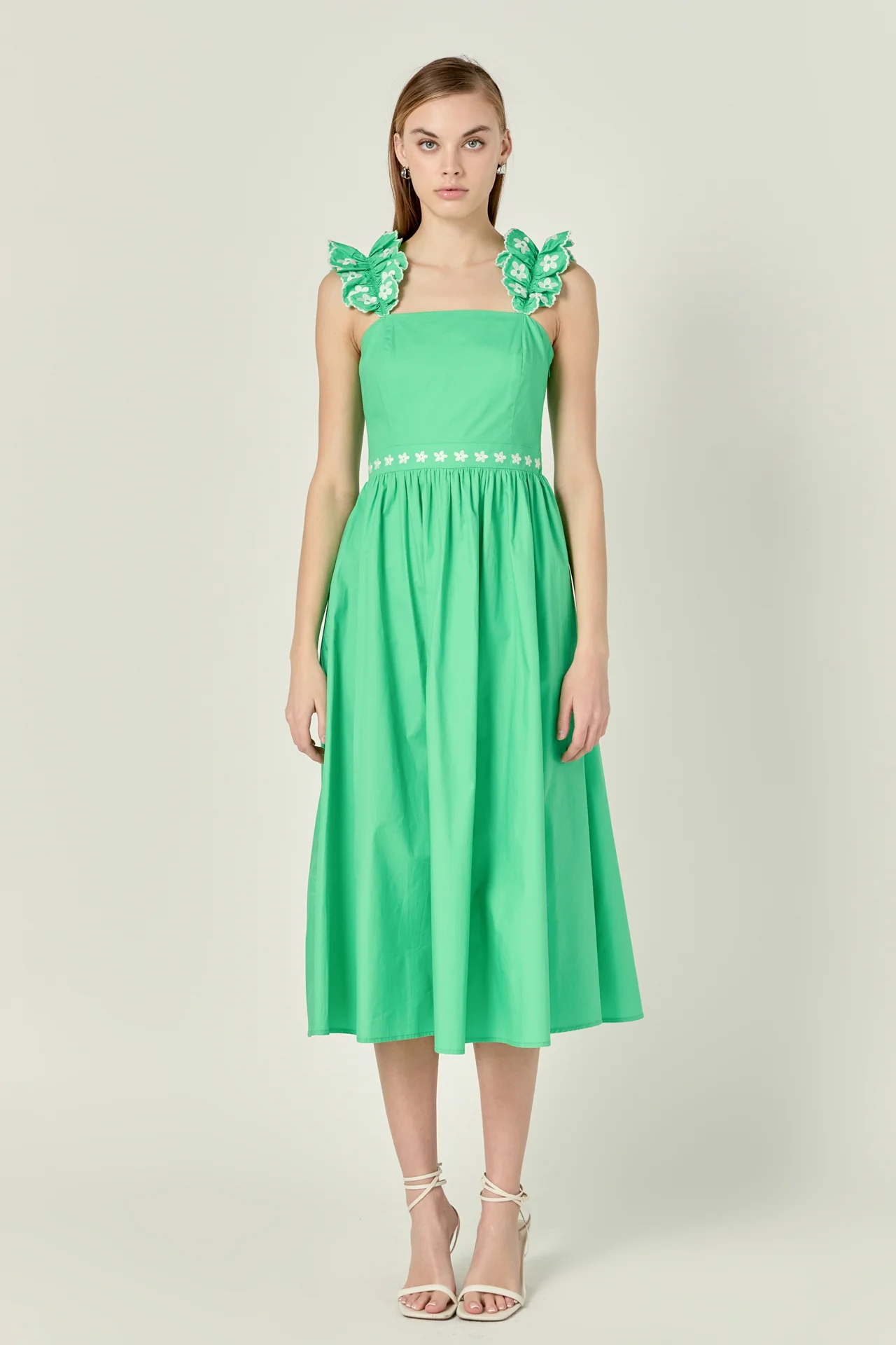 Petal Ruffle Midi Dress - Image 7