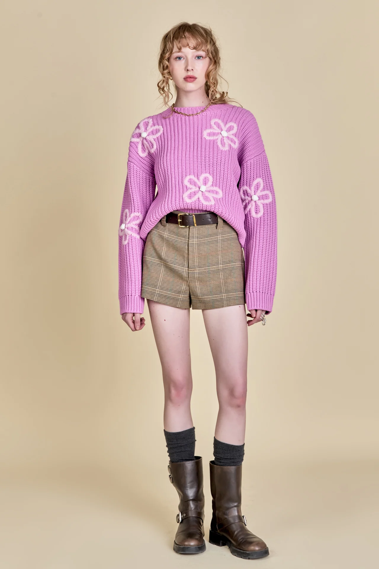 Flower Embroidery Knit Top - Image 7