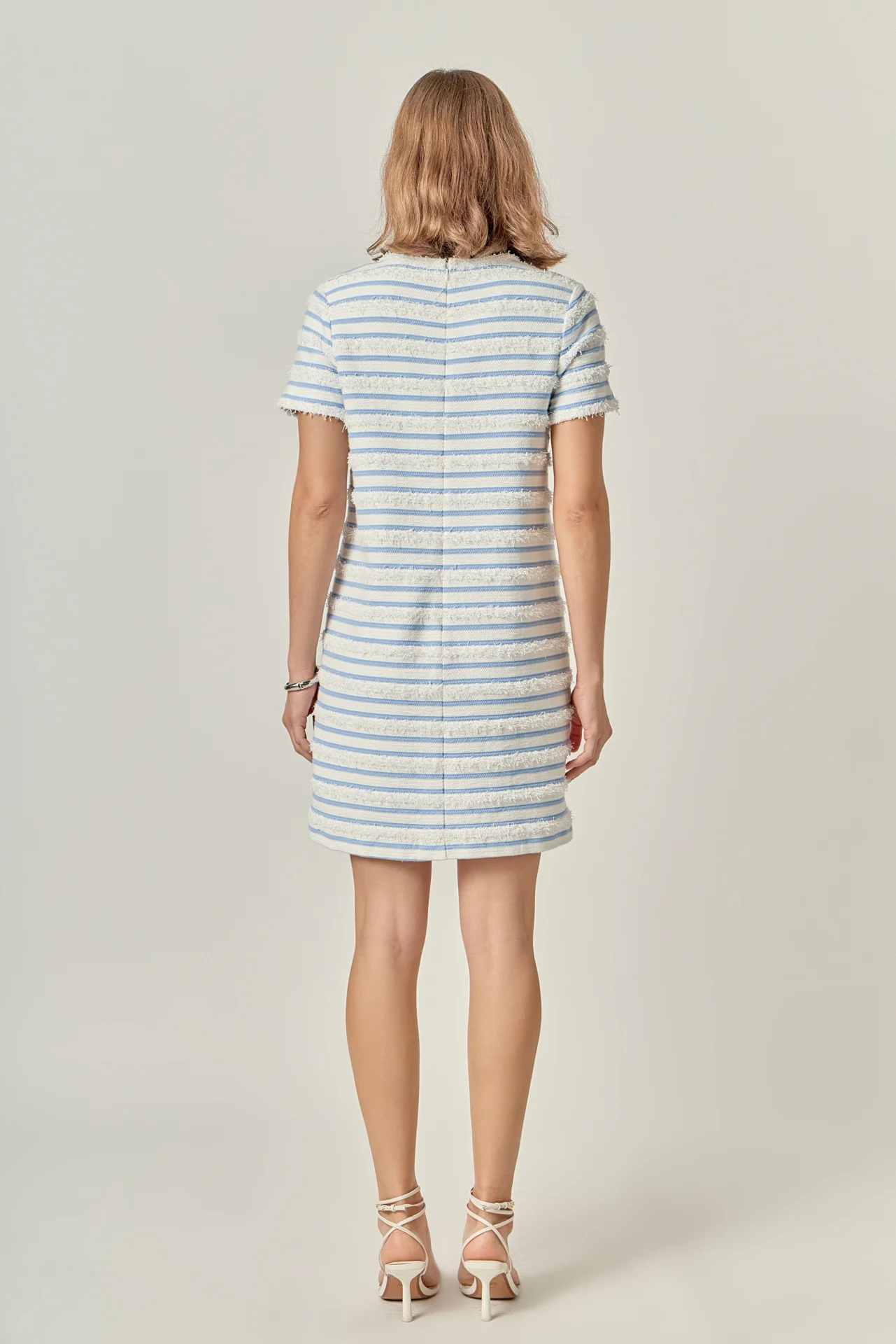 Fringed Striped Polo Mini Dress - Image 4