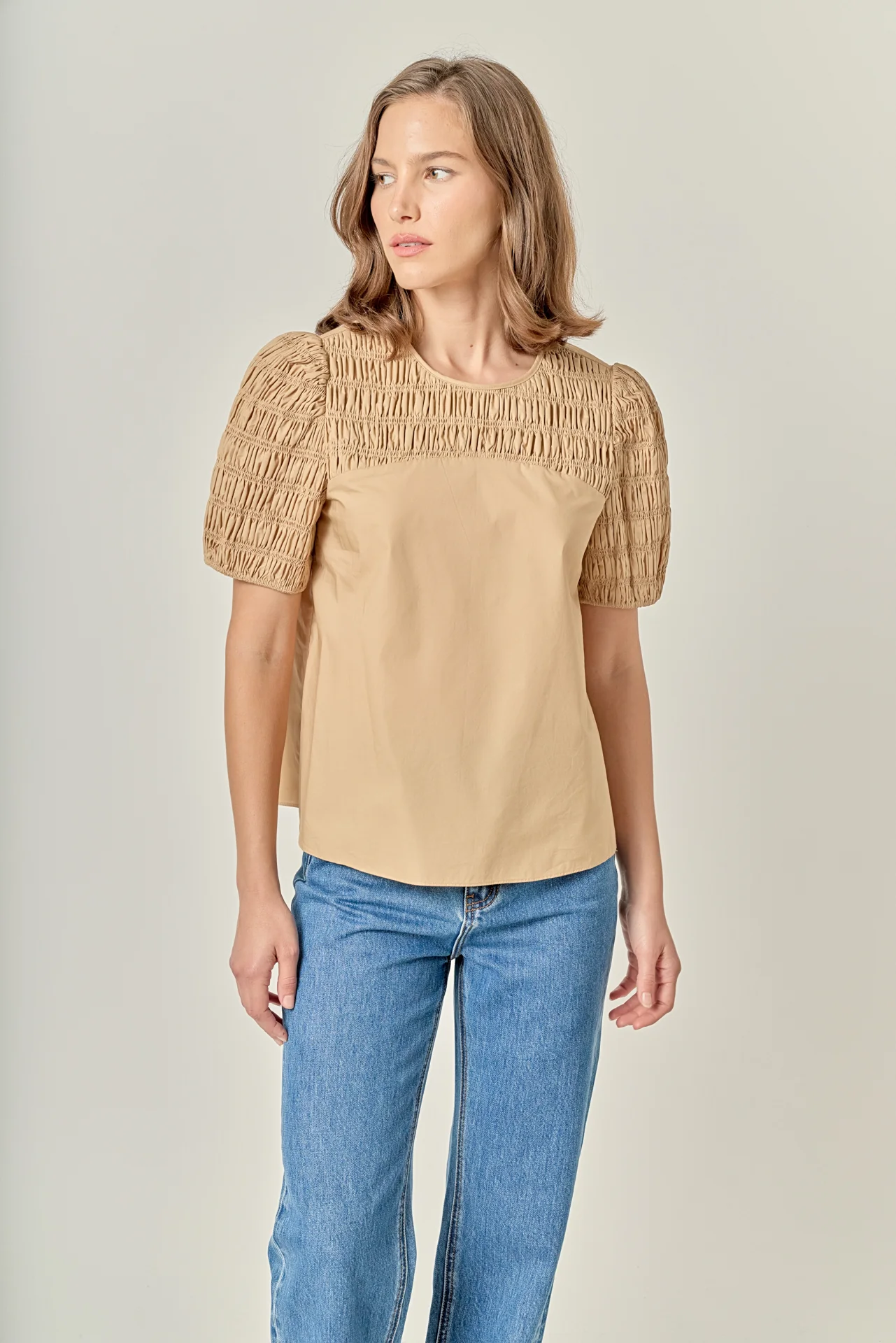 Front Cut-out Smocked Top - Image 5