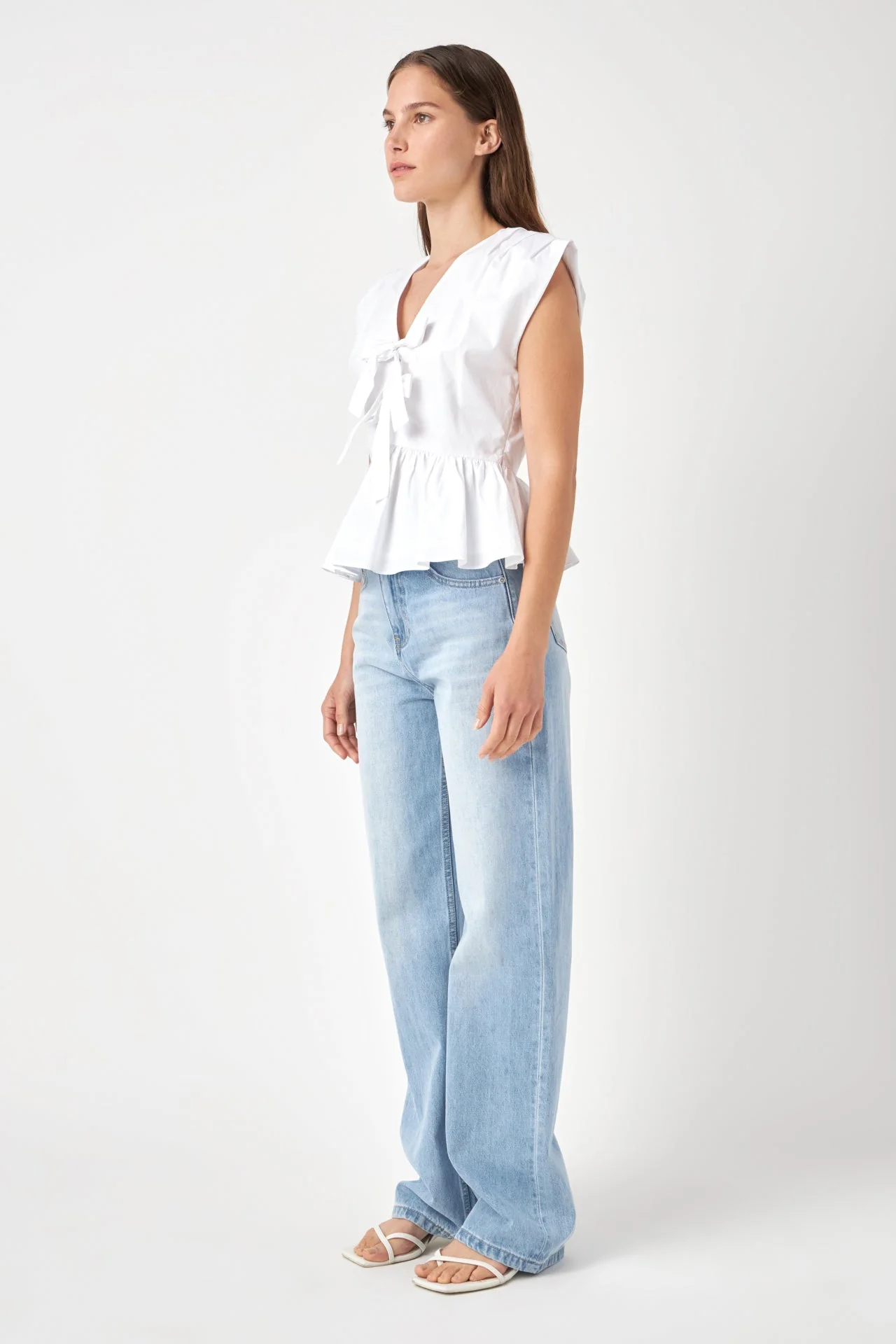 Front Double Bow Tie Top - Image 3