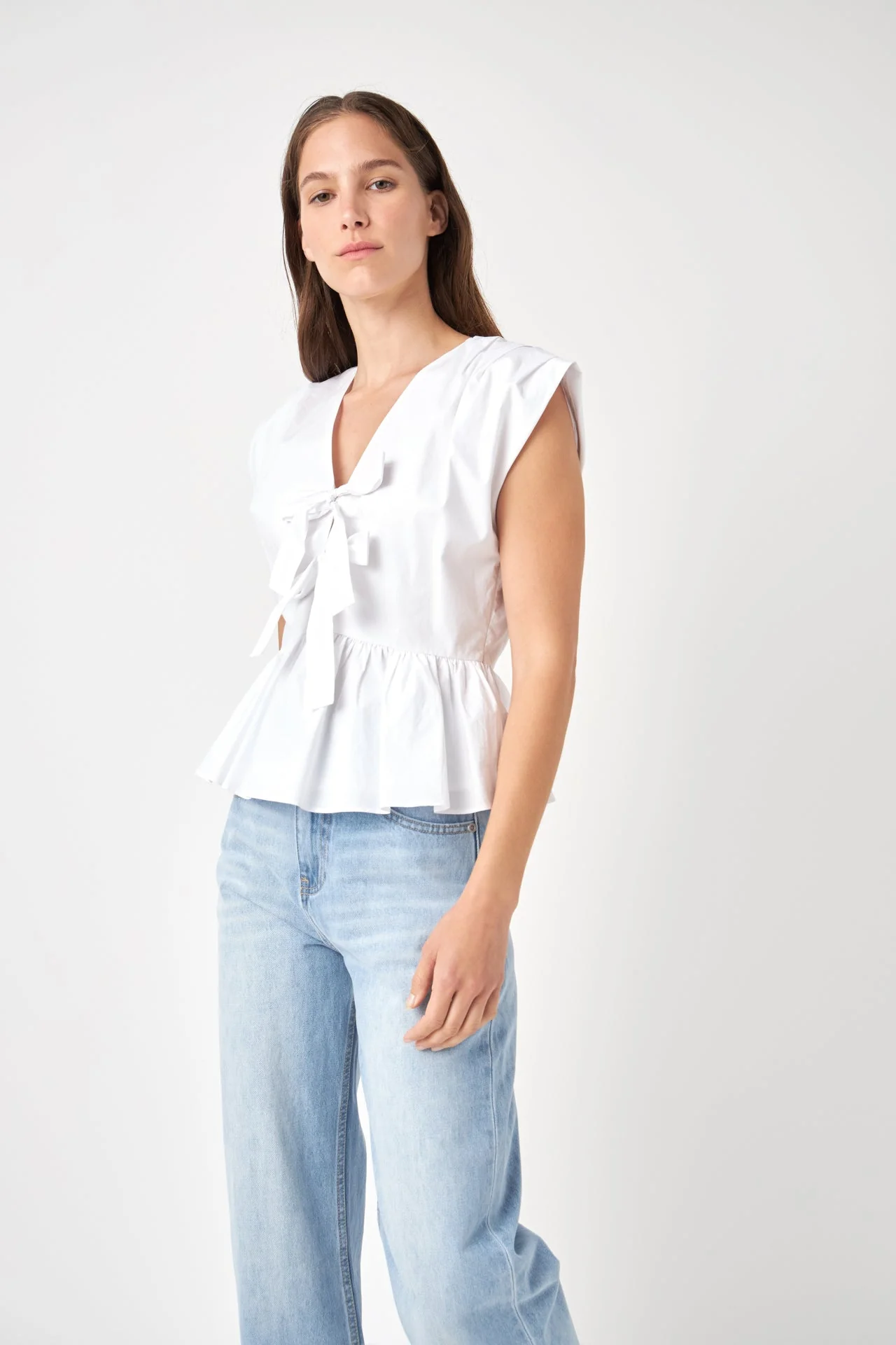 Front Double Bow Tie Top - Image 5