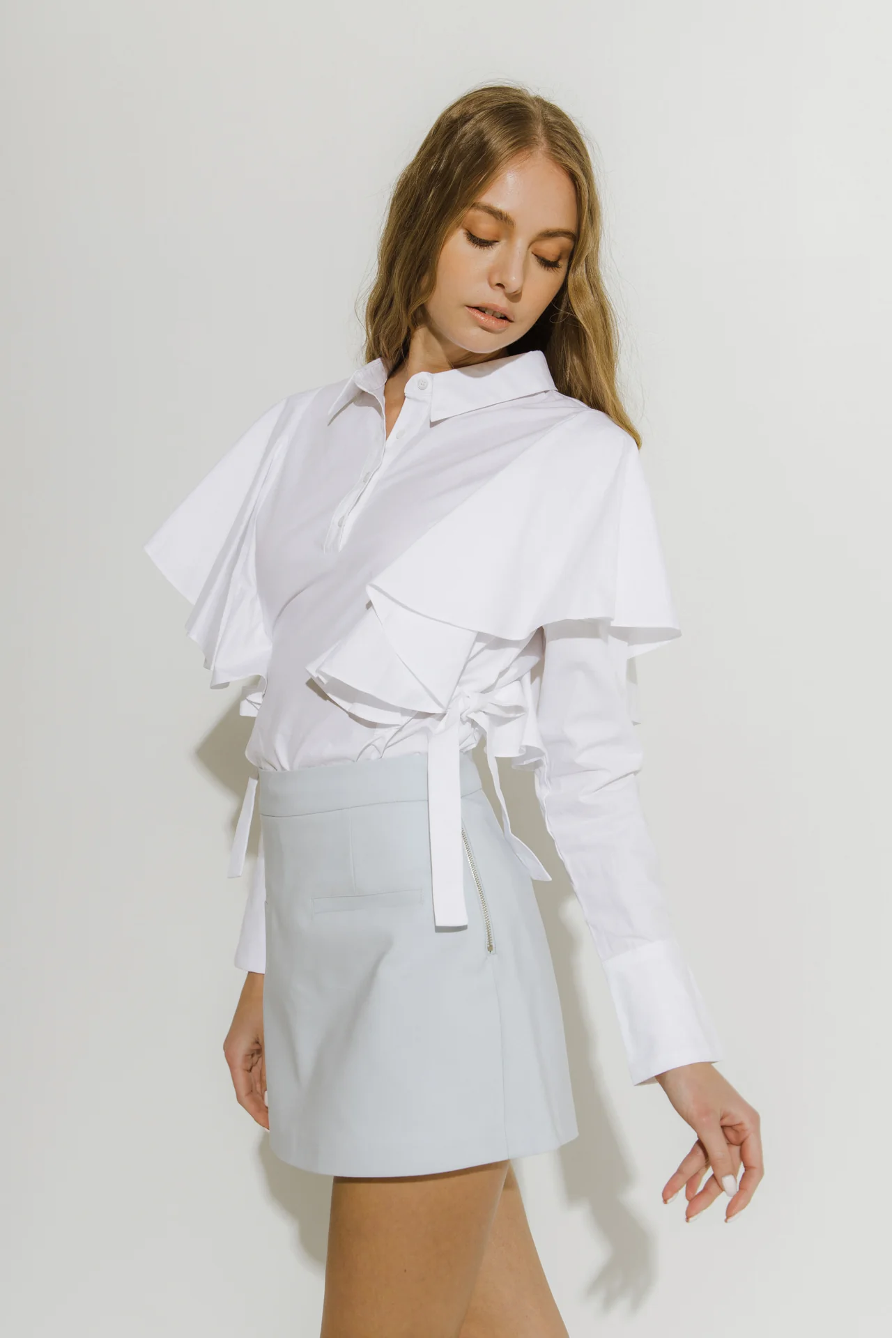 Front Welt Pockets Skort - Image 53