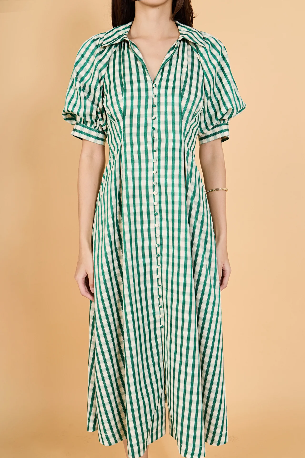 Gingham Check Midi Dress - Image 2