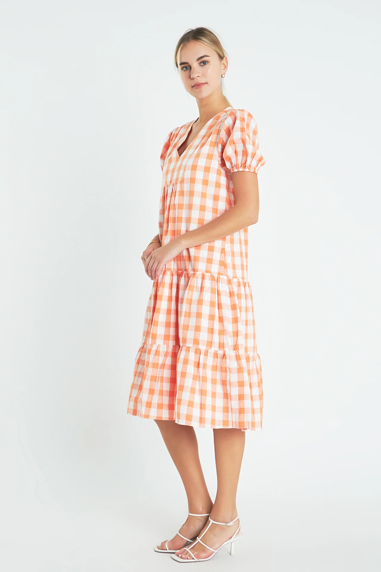 Gingham Midi Dress - Image 3