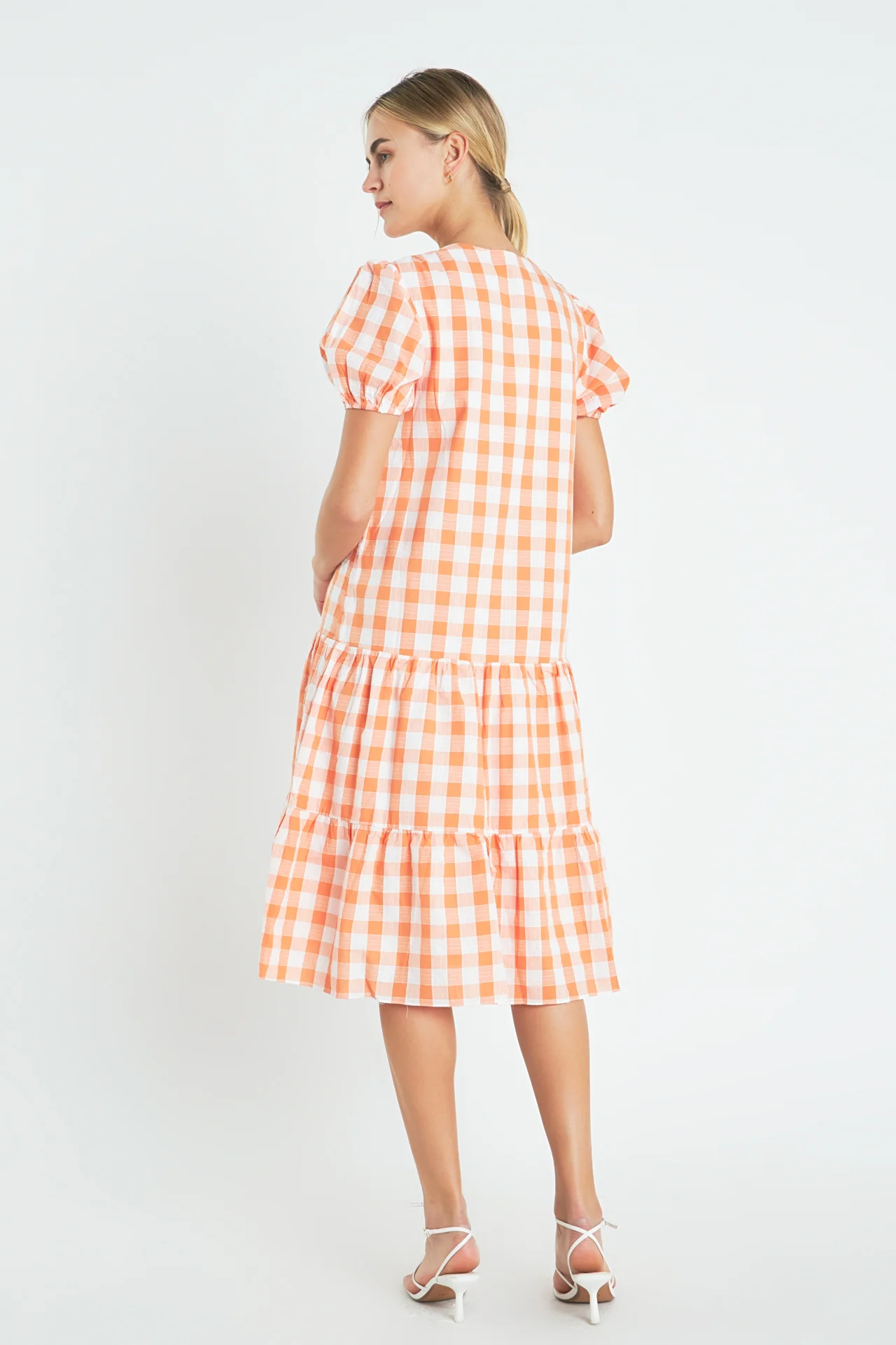 Gingham Midi Dress - Image 4