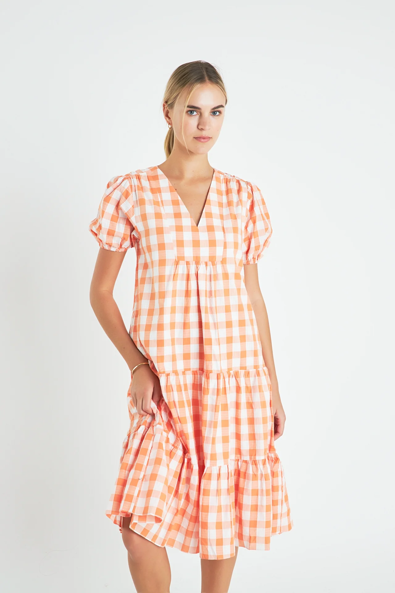 Gingham Midi Dress - Image 5