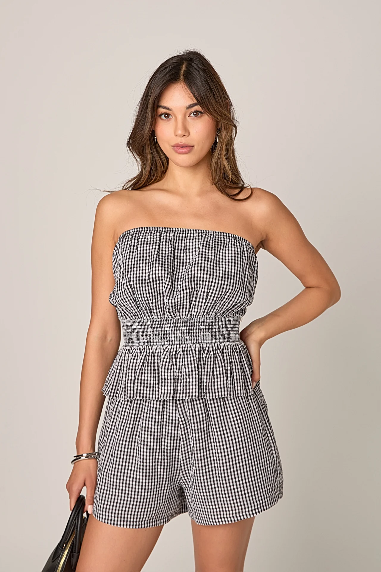Gingham Check Strapless Top - Image 5