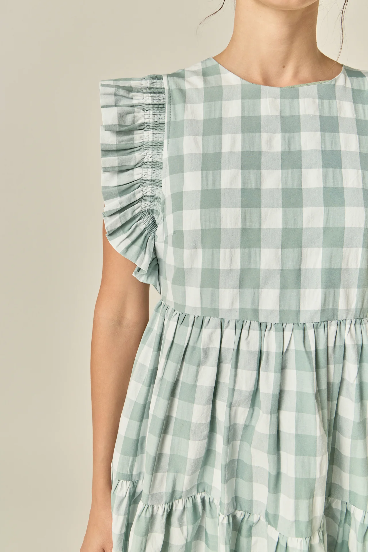 Gingham Mini Dress - Image 10