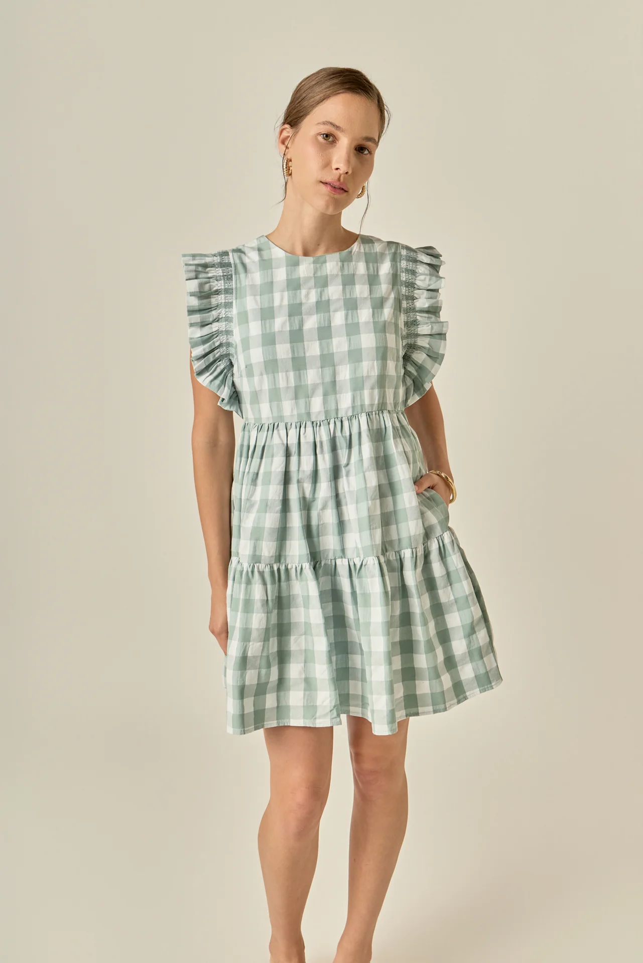 Gingham Mini Dress - Image 14