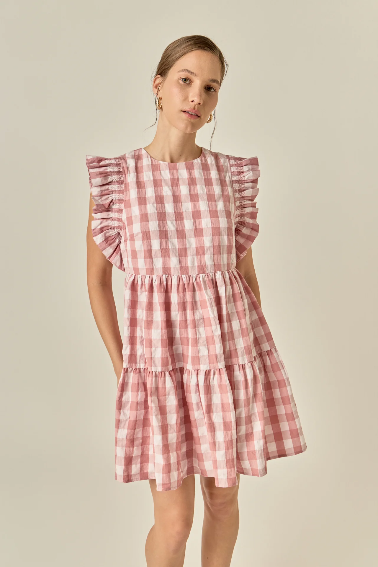 Gingham Mini Dress - Image 7