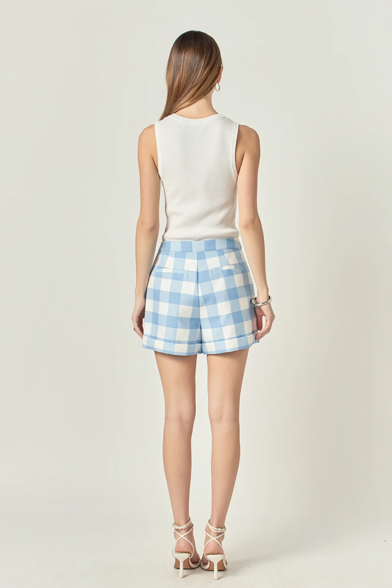 Tailored Gingham Shorts - Image 4