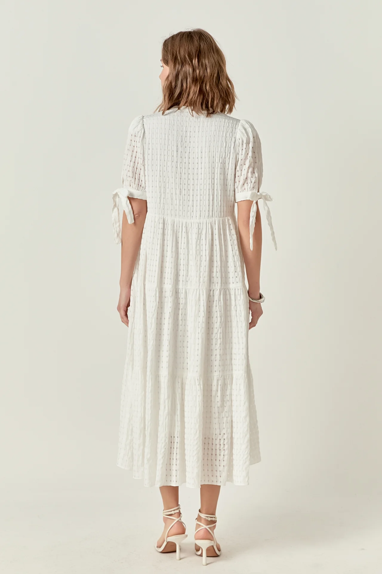Gingham Tiered Midi Dress - Image 33