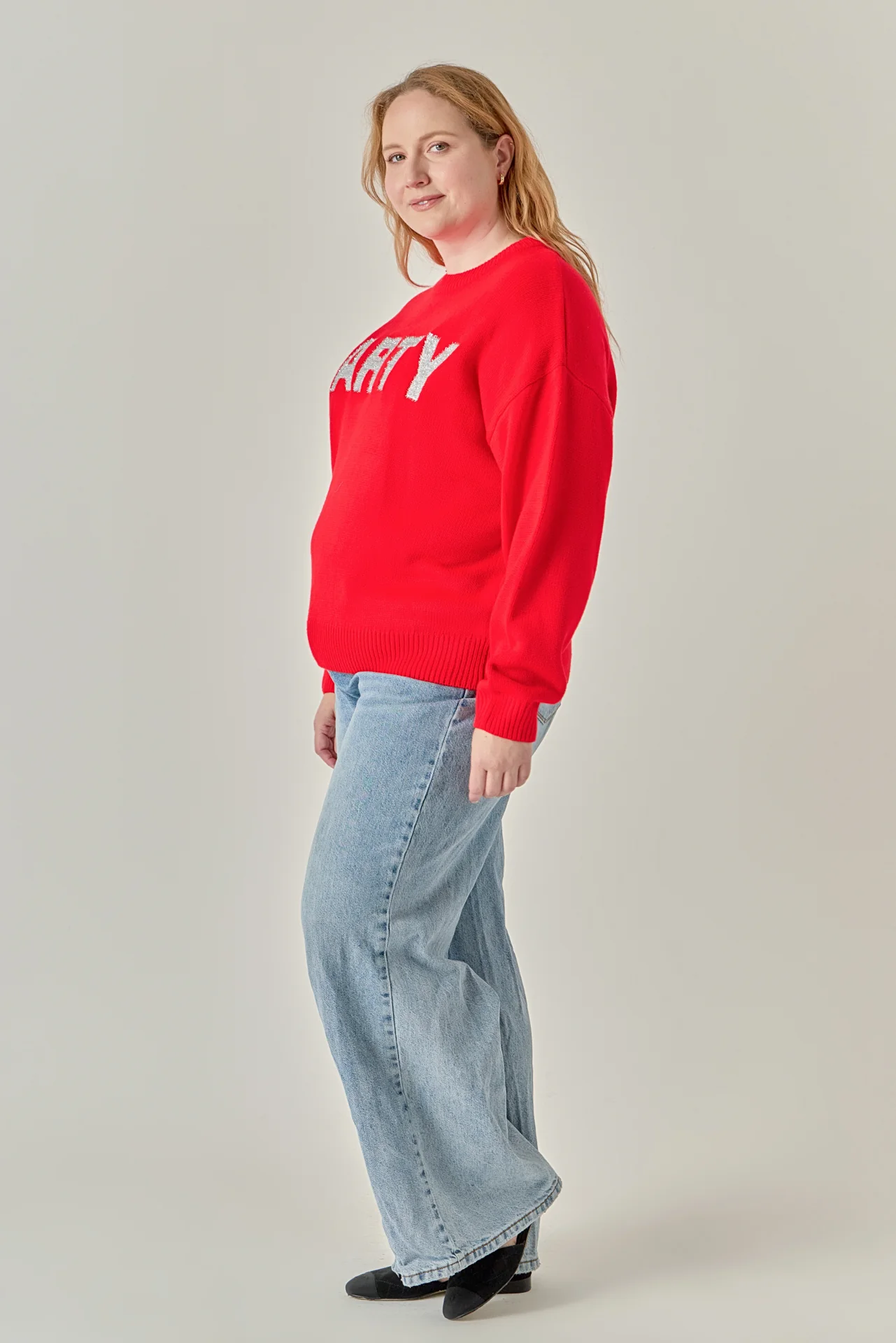 Glitter Lettering Sweater - Image 3