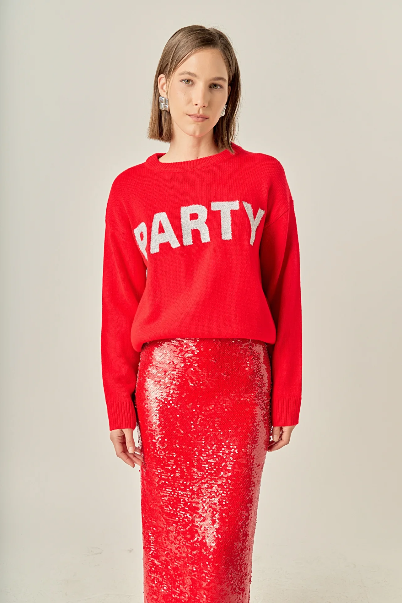 Party Glitter Lettering Sweater - Image 4