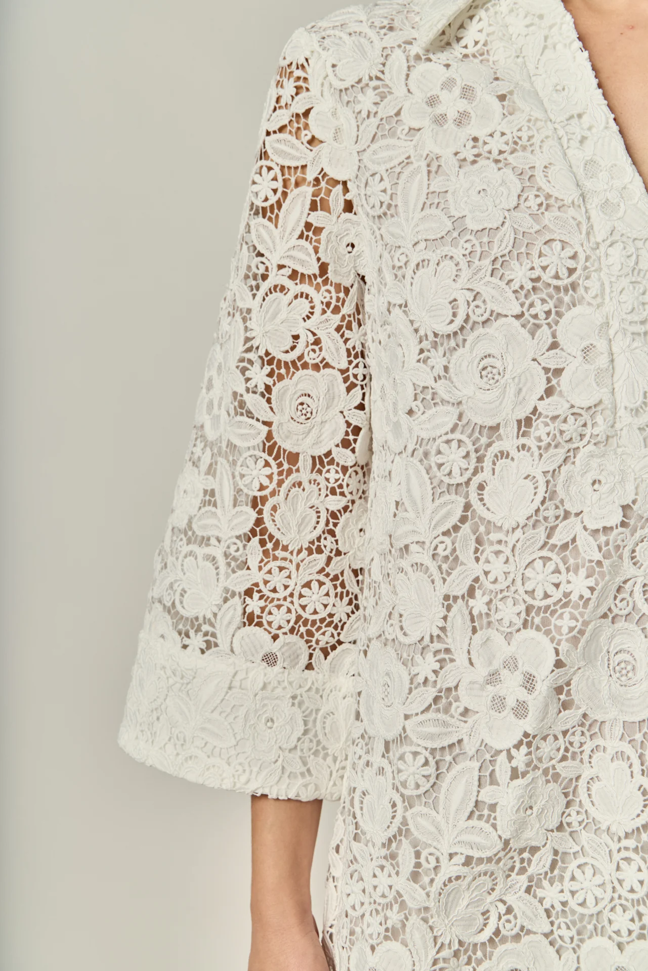 Guipure Lace Mini Dress - Image 3