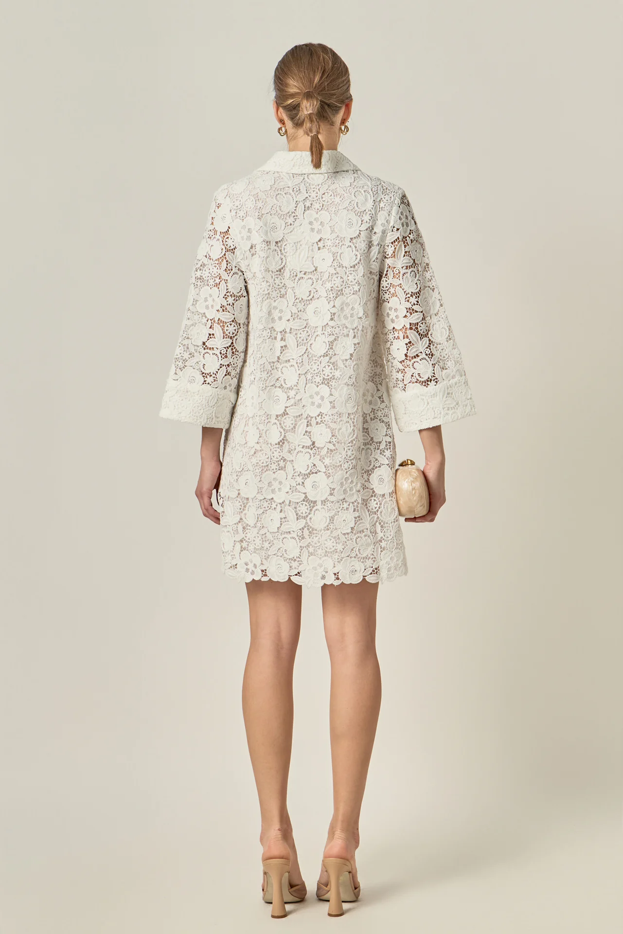 Guipure Lace Mini Dress - Image 5