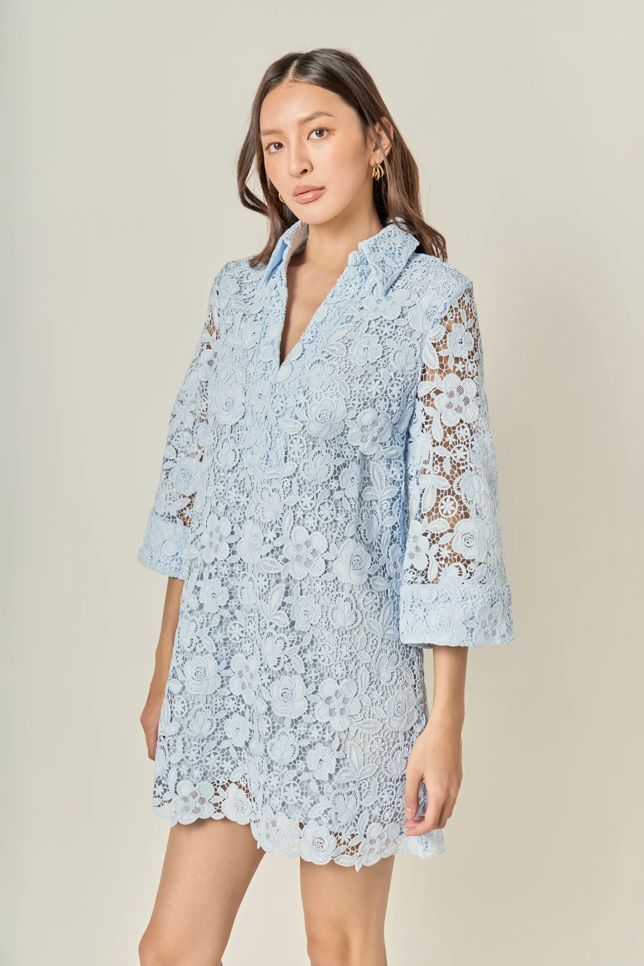 Iris Guipure Lace Mini Dress - Image 6