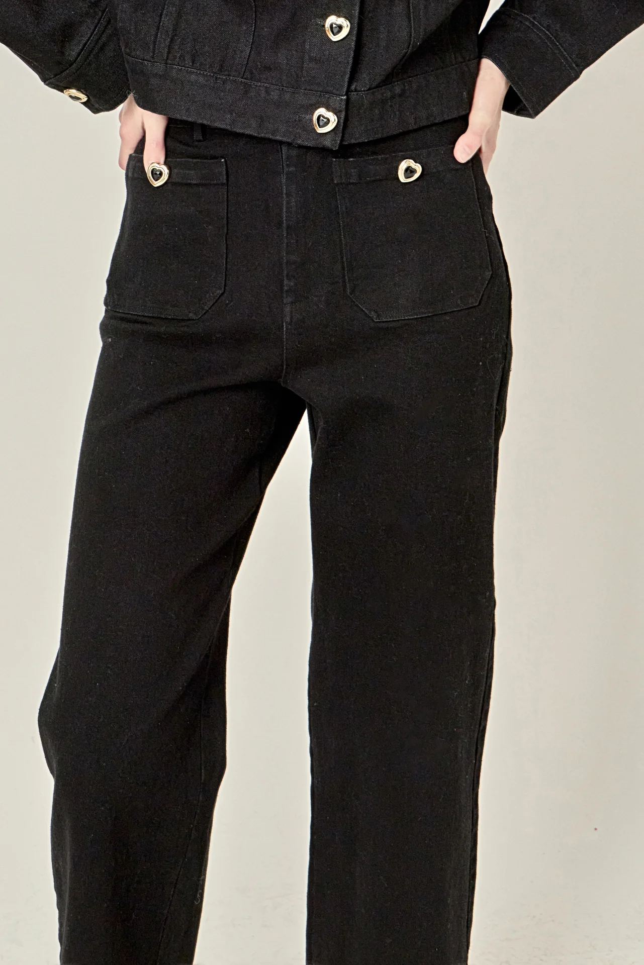 Heart Button Culotte Pants - Image 2