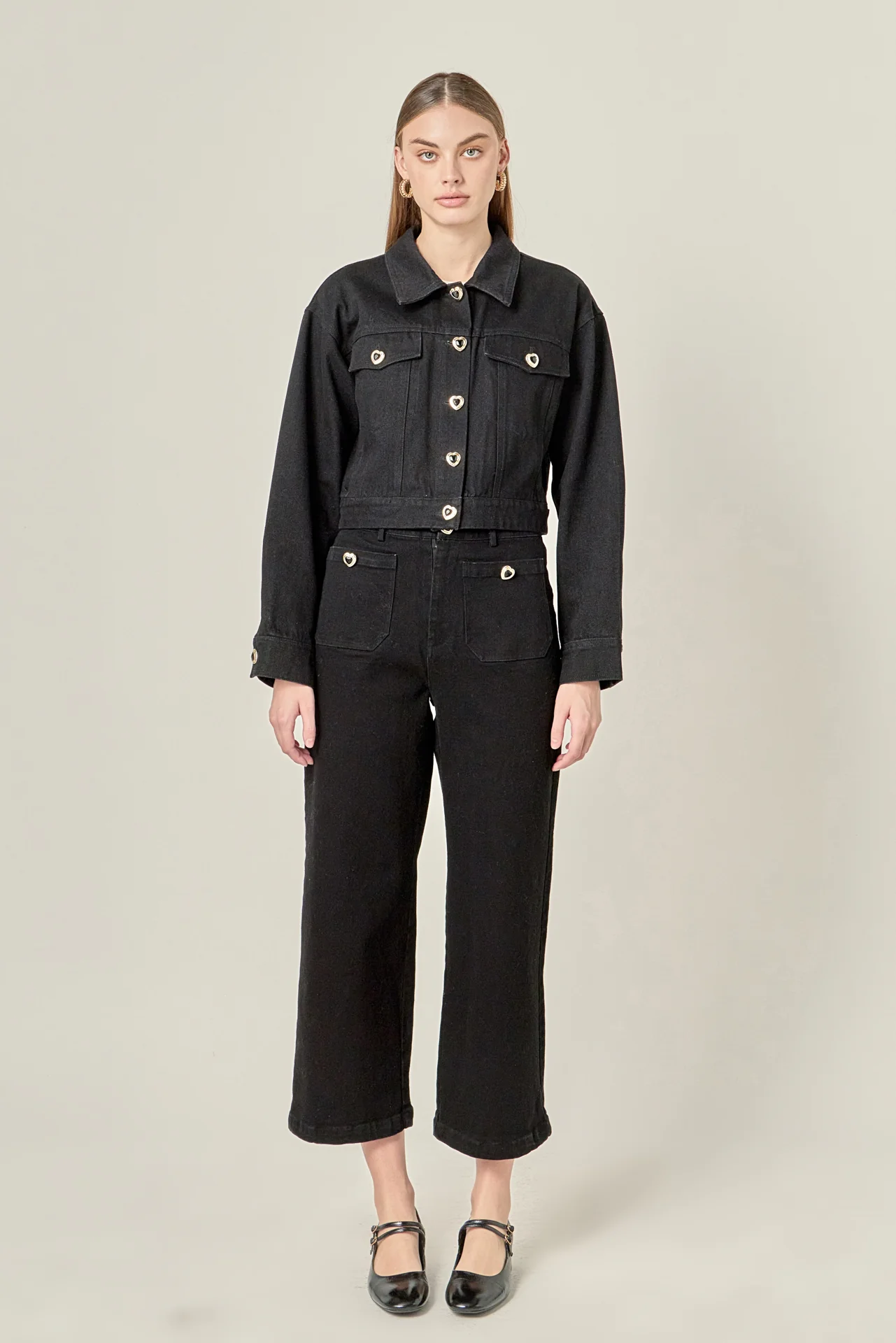 Heart Button Culotte Pants - Image 3