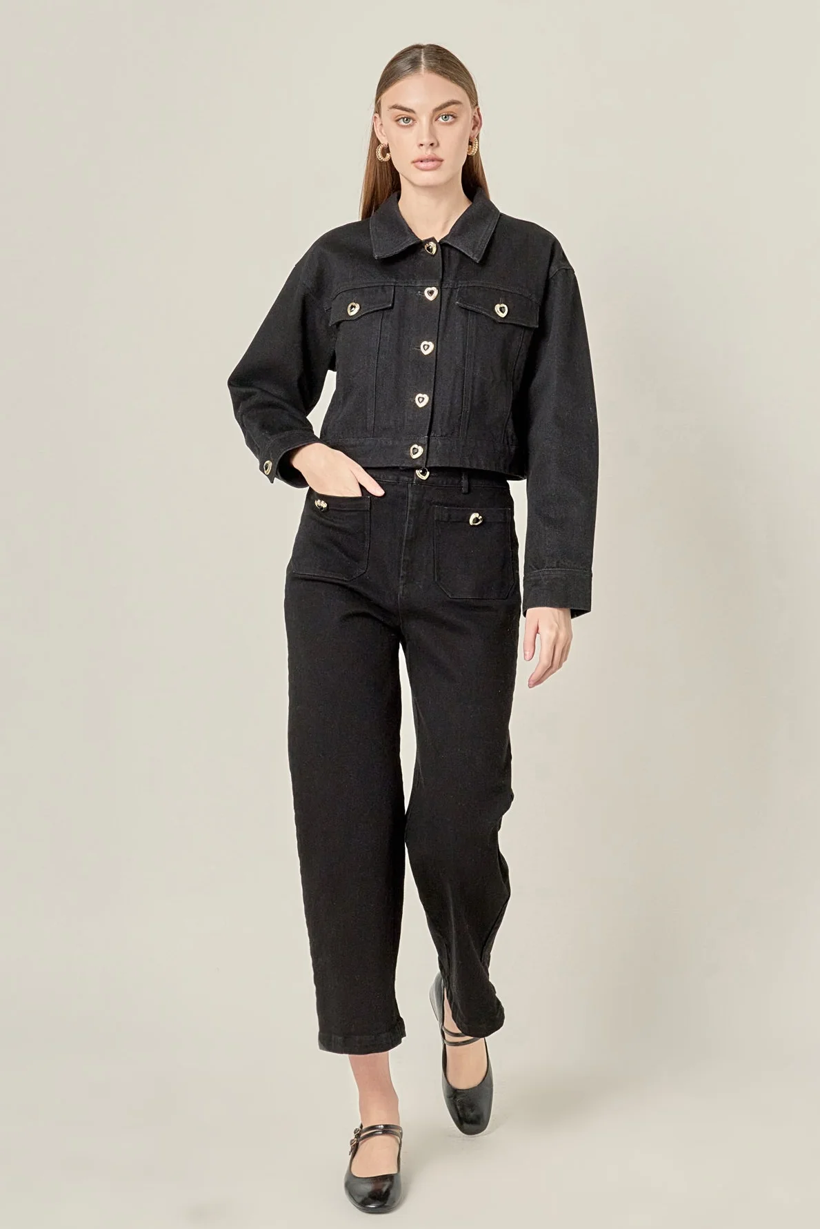 Heart Button Culotte Pants - Image 6