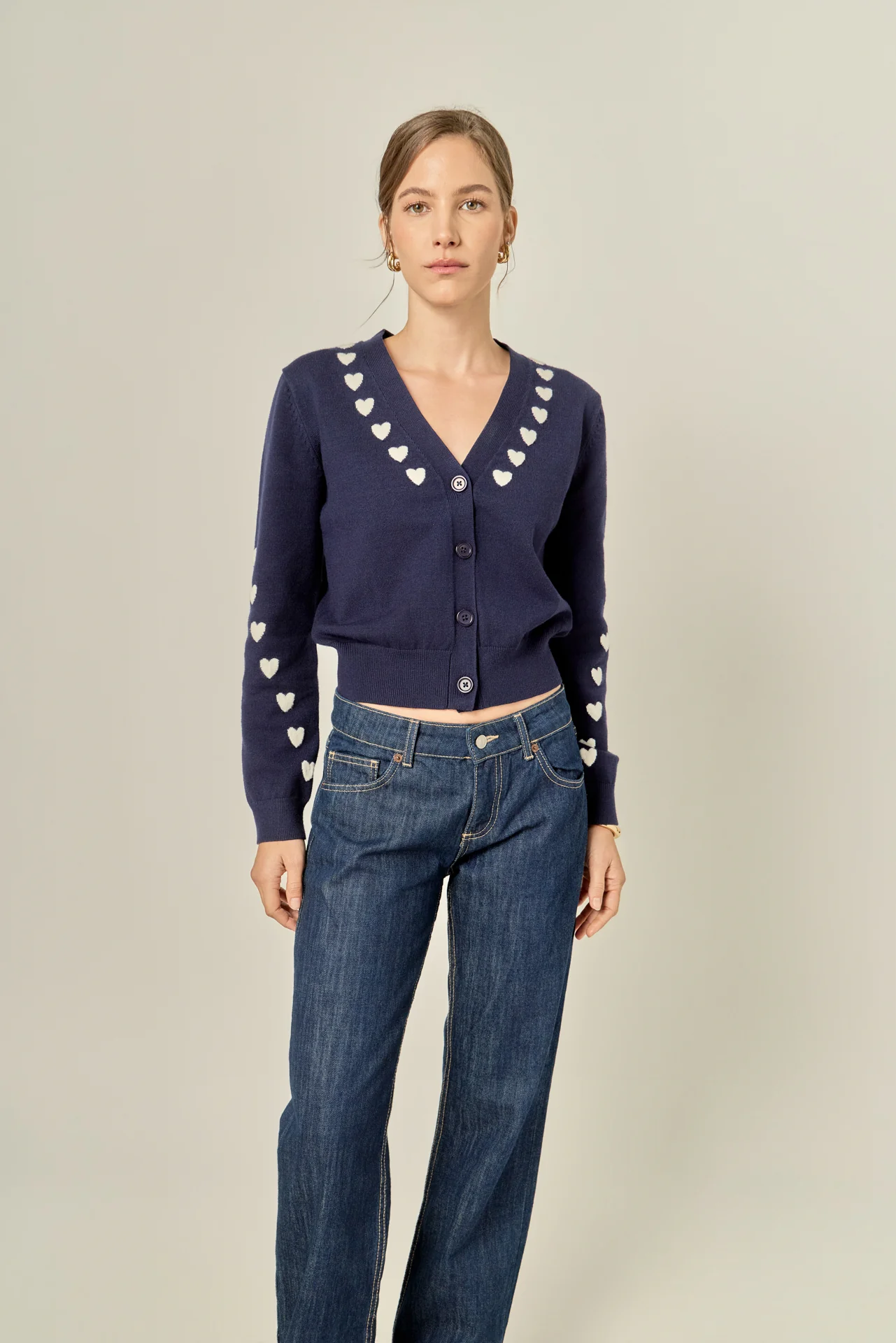 Heart Accent Knit Cardigan - Image 10