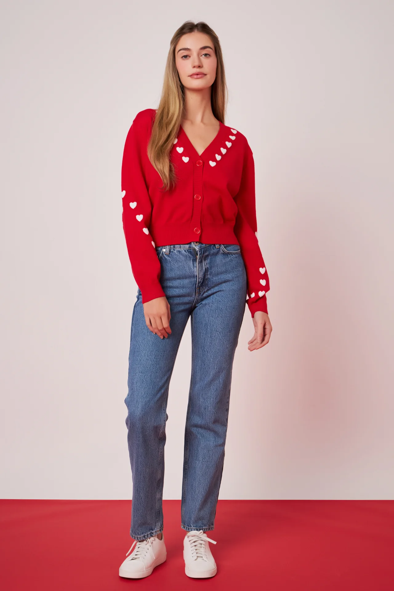 Heart Accent Knit Cardigan - Image 13