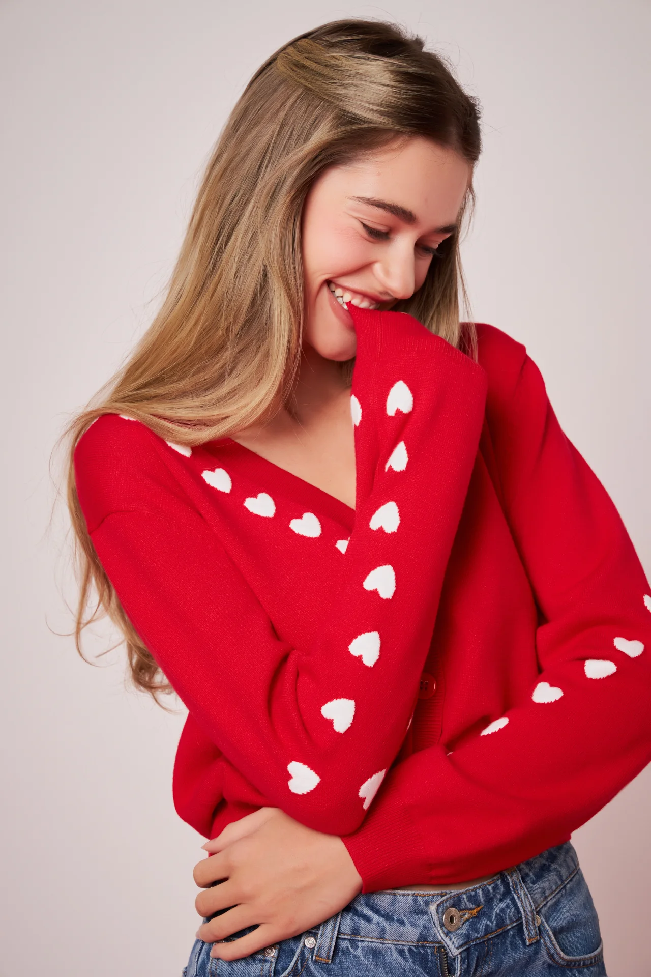 Heart Accent Knit Cardigan - Image 17