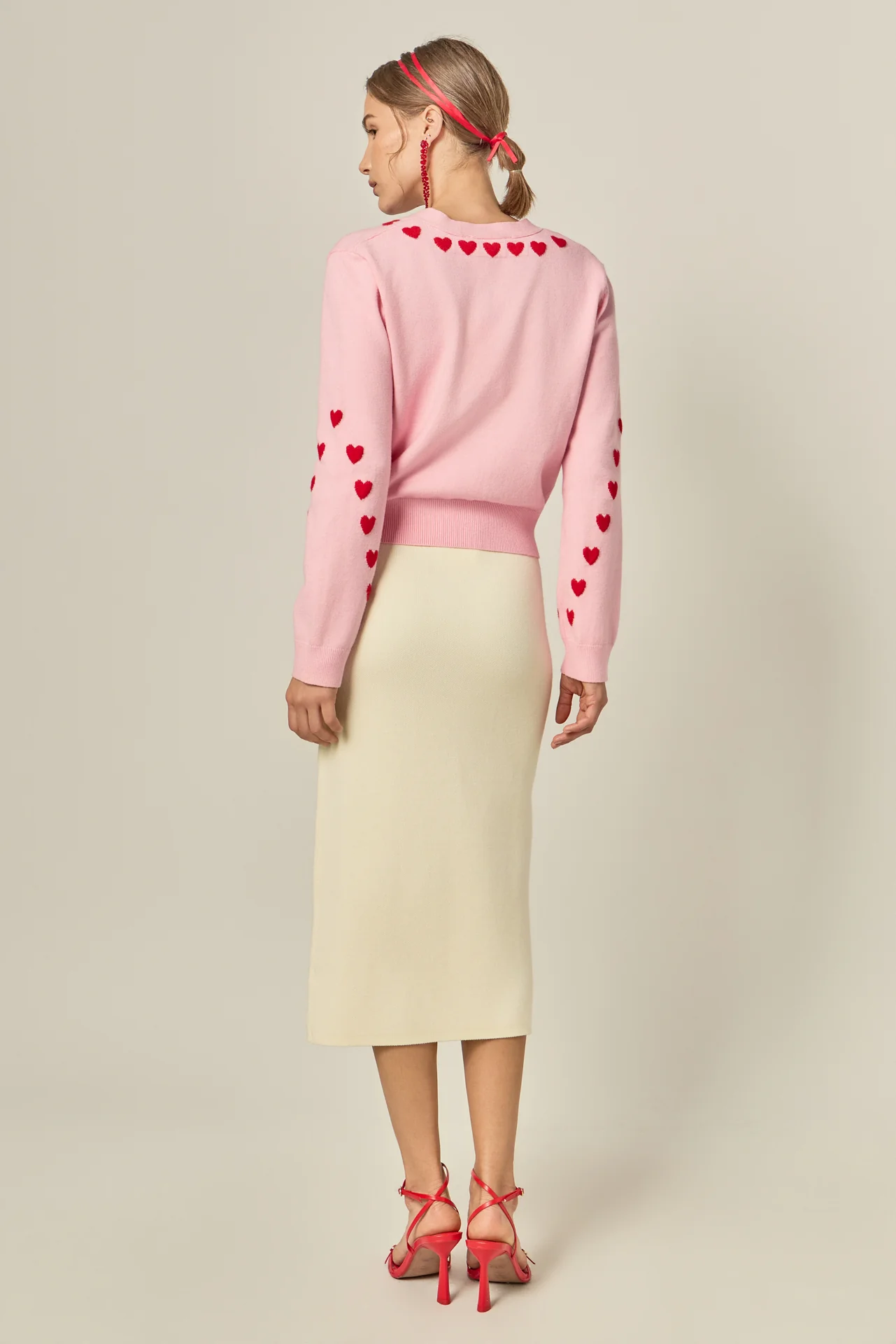Heart Accent Knit Cardigan - Image 4