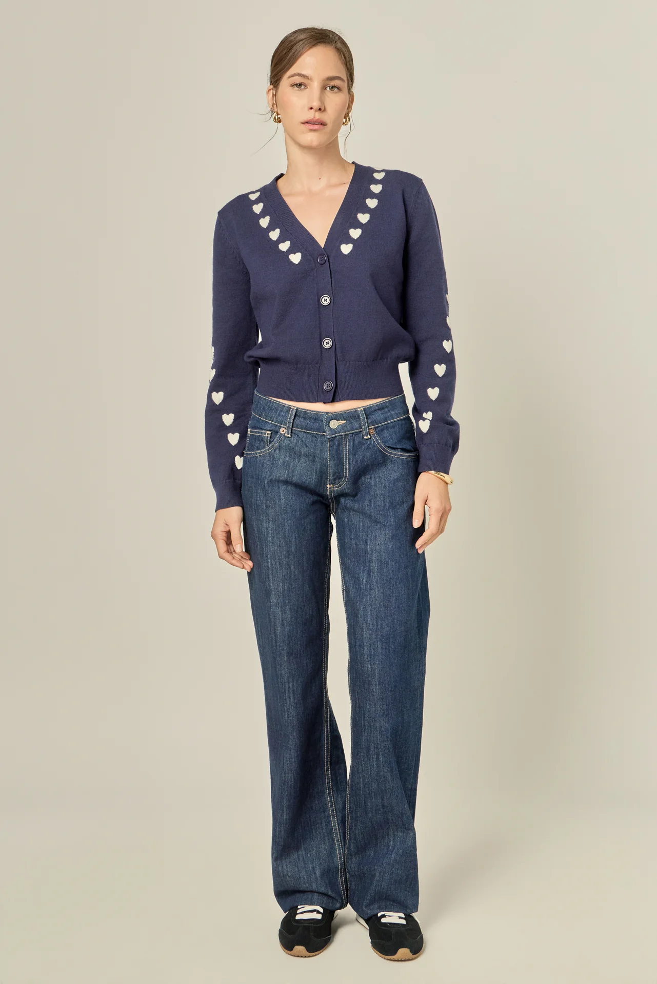 Heart Accent Knit Cardigan - Image 6