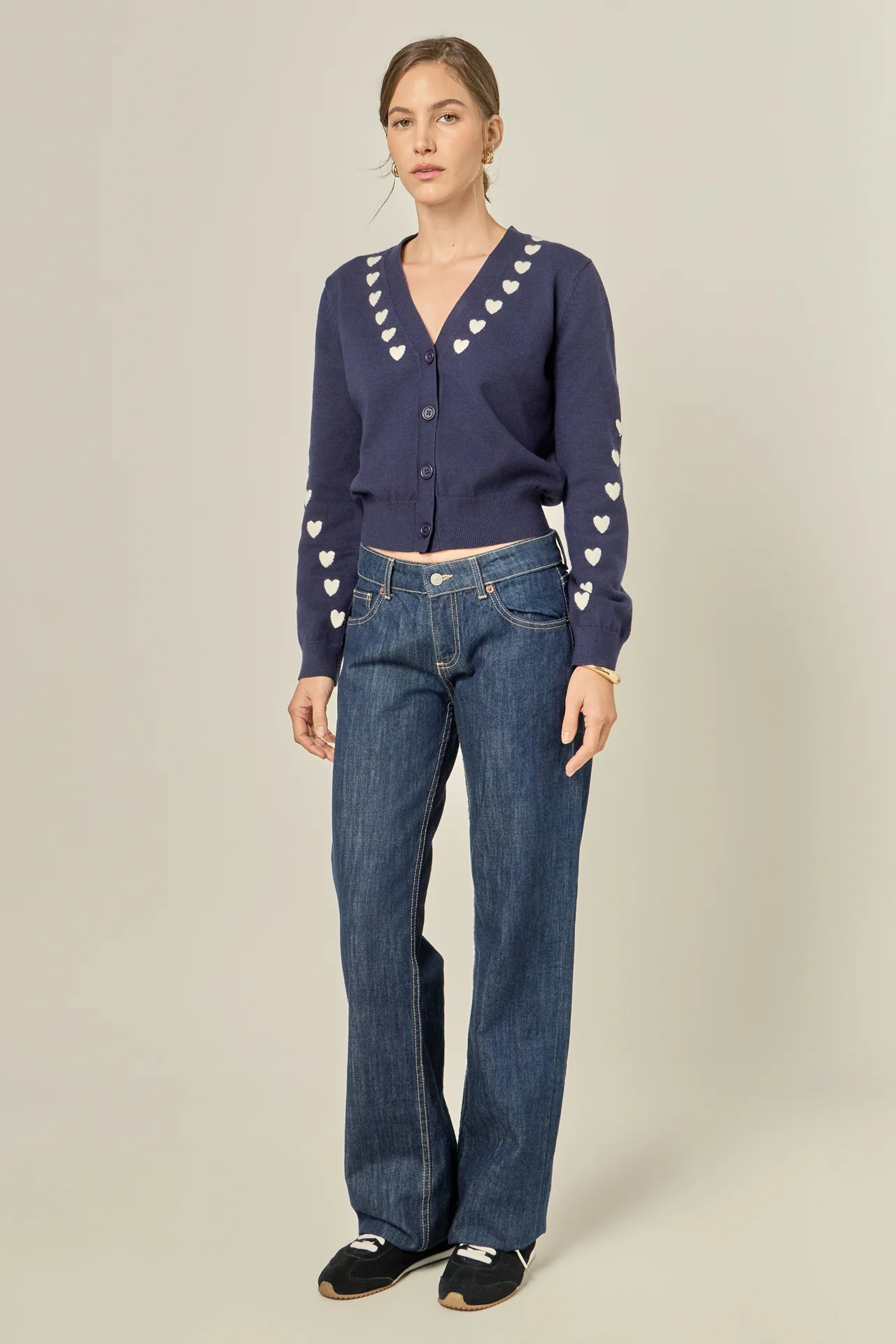 Heart Accent Knit Cardigan - Image 8