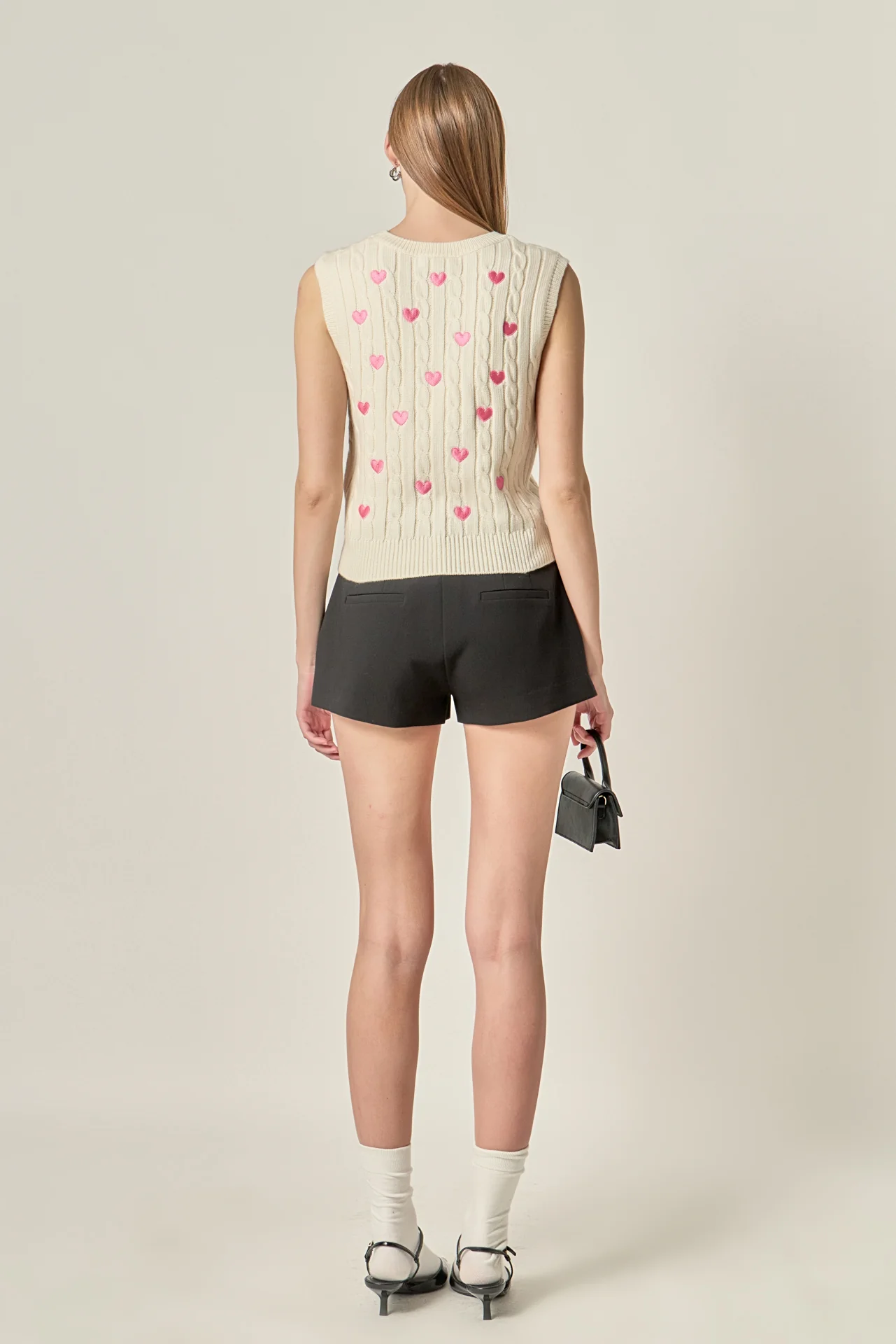Embroidered Heart Knit Vest - Image 5