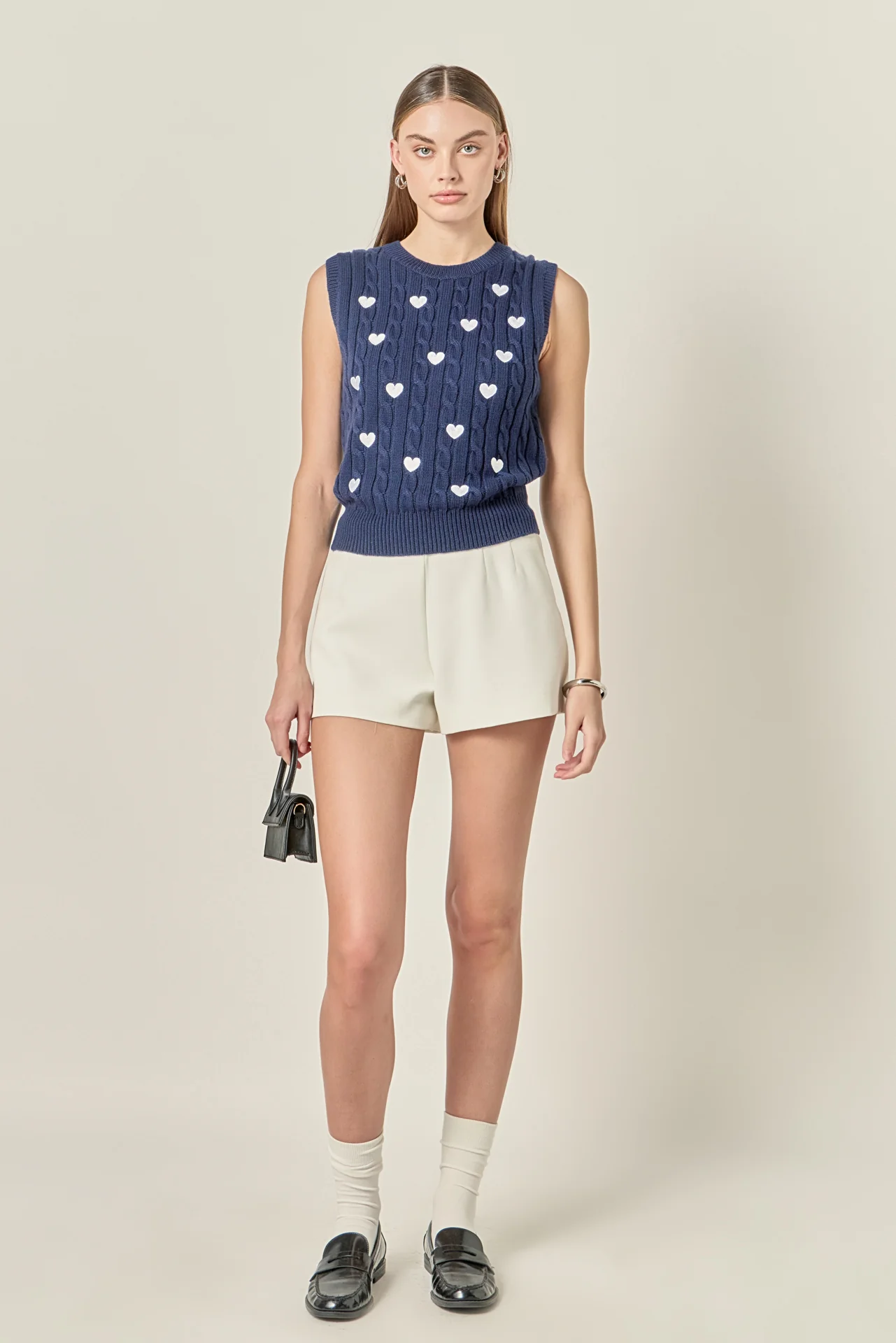 Embroidered Heart Knit Vest - Image 8