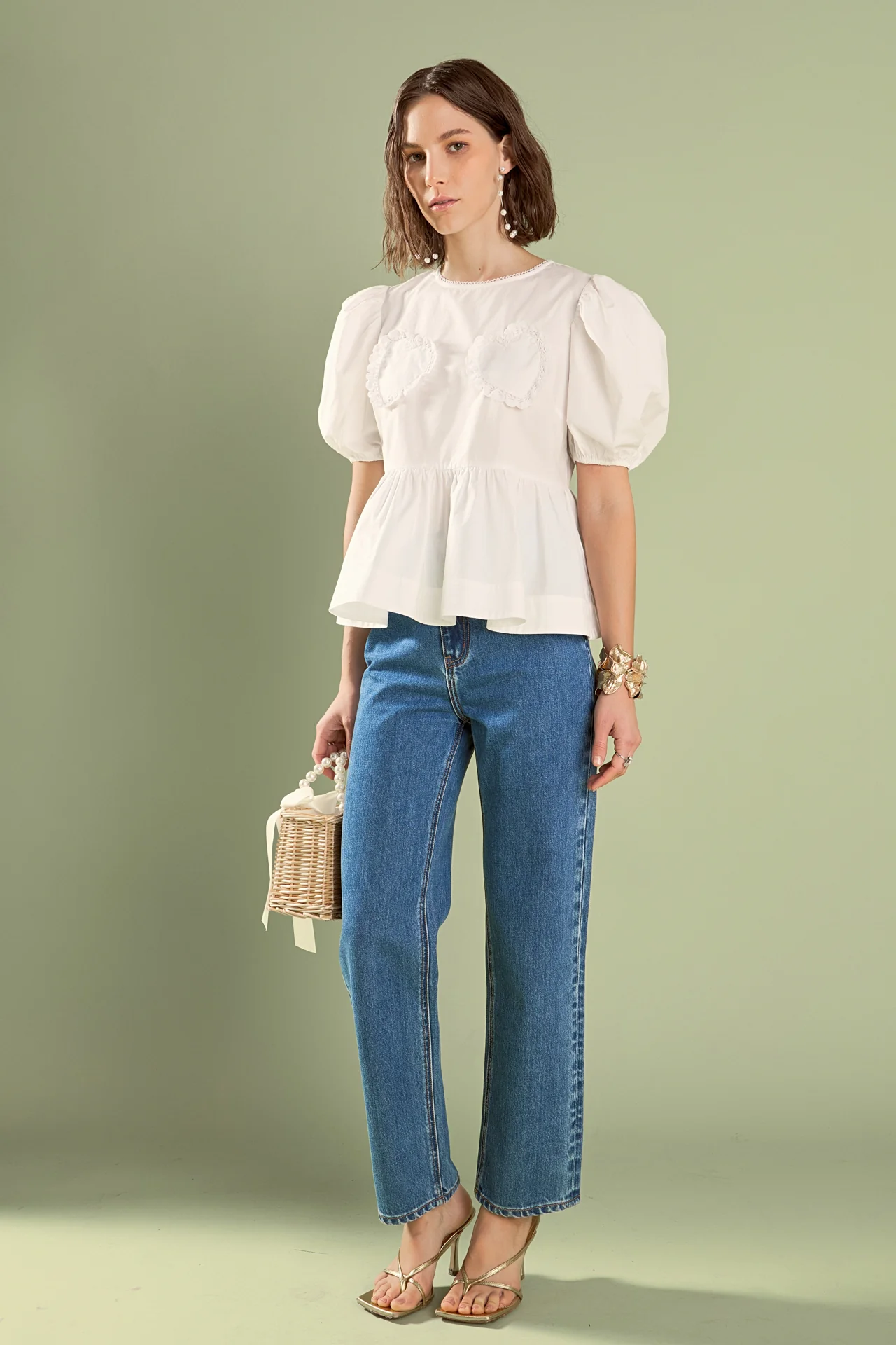 Linda Heart Peplum Top - Image 3